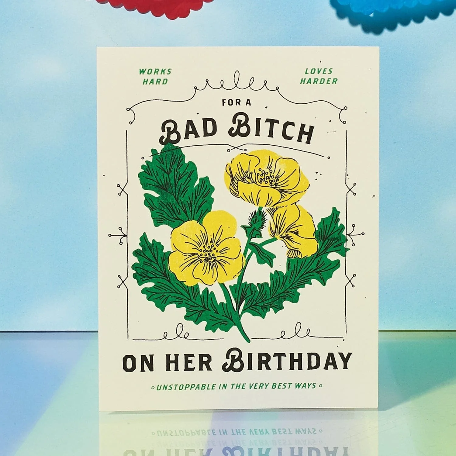 Bad Bitch Birthday Greeting Card - Image 3