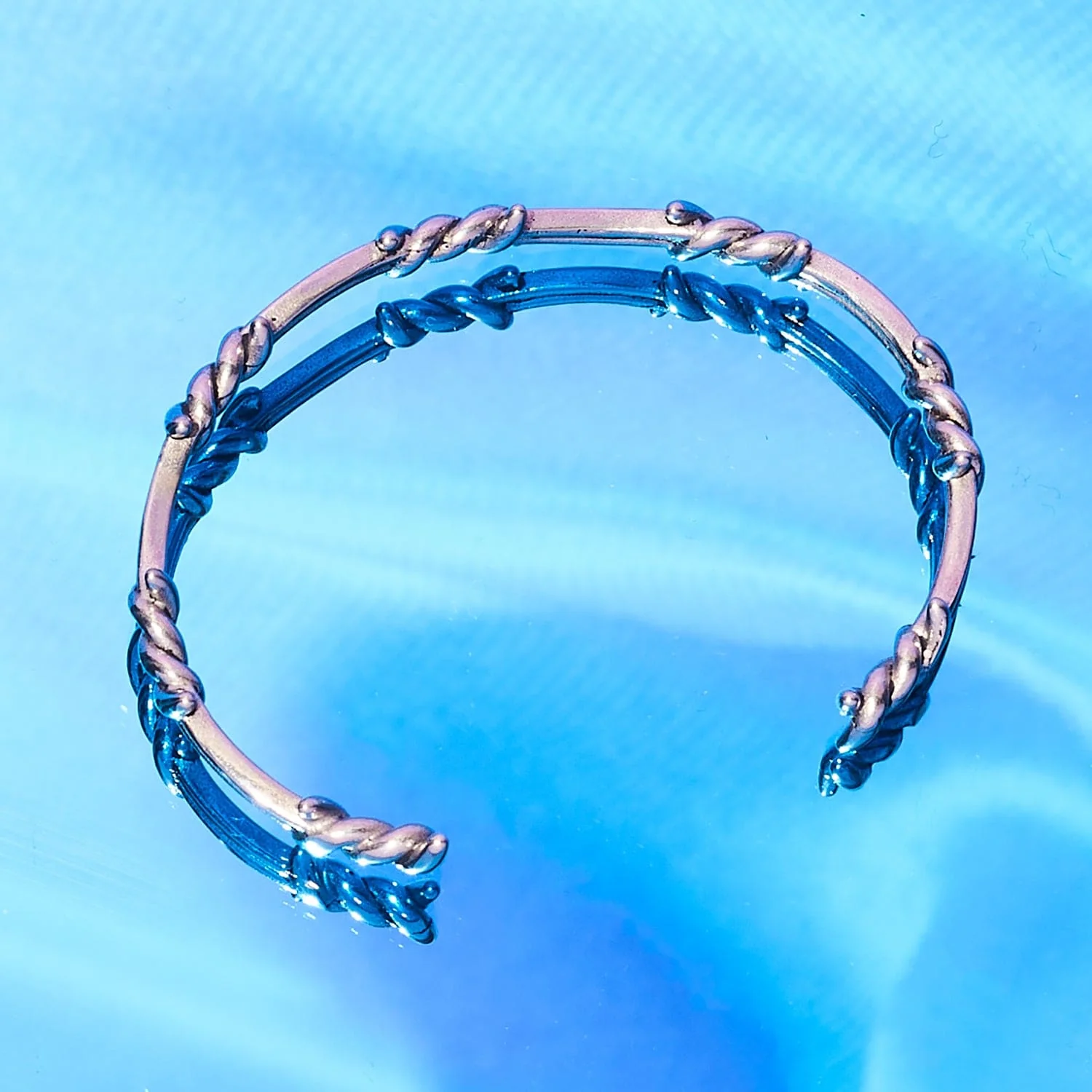 Barbed Wire Bangle Bracelet - Image 3