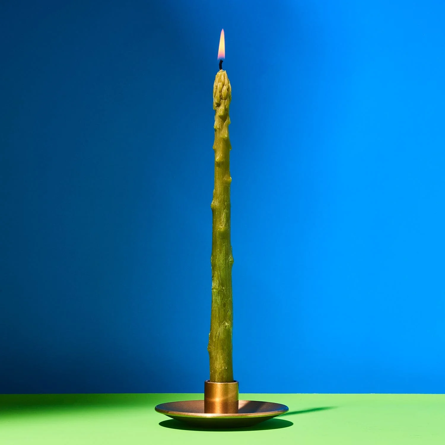 Asparagus Beeswax Taper Candles - Image 4