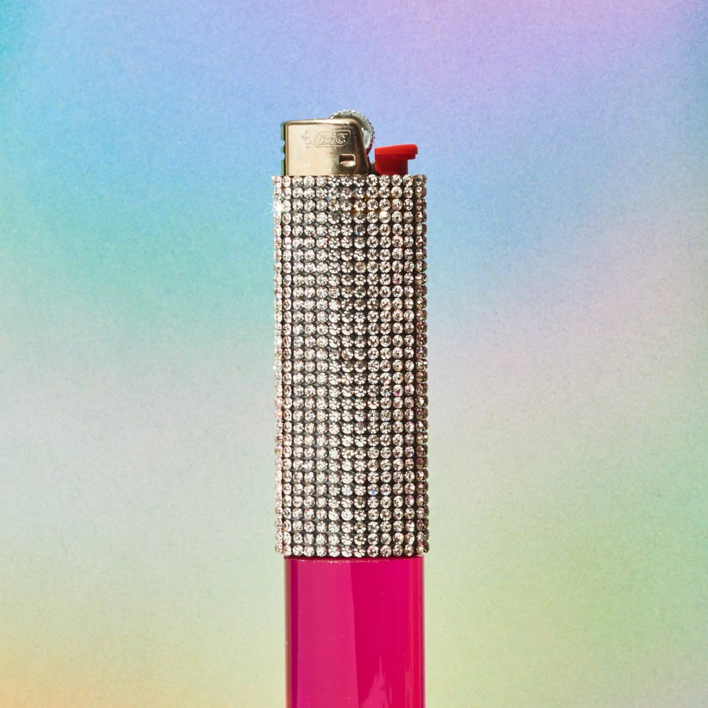 Bling Rhinestone Lighter - Silver - Image 3