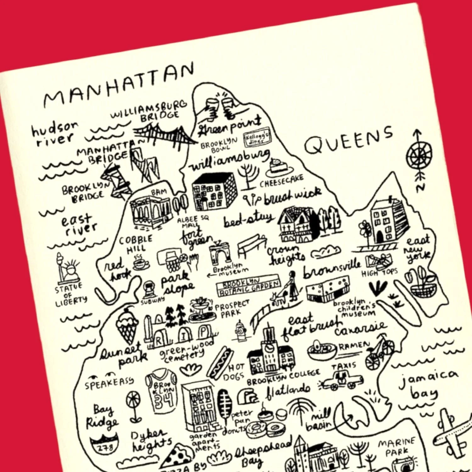 Brooklyn Map Greeting Card - Image 3