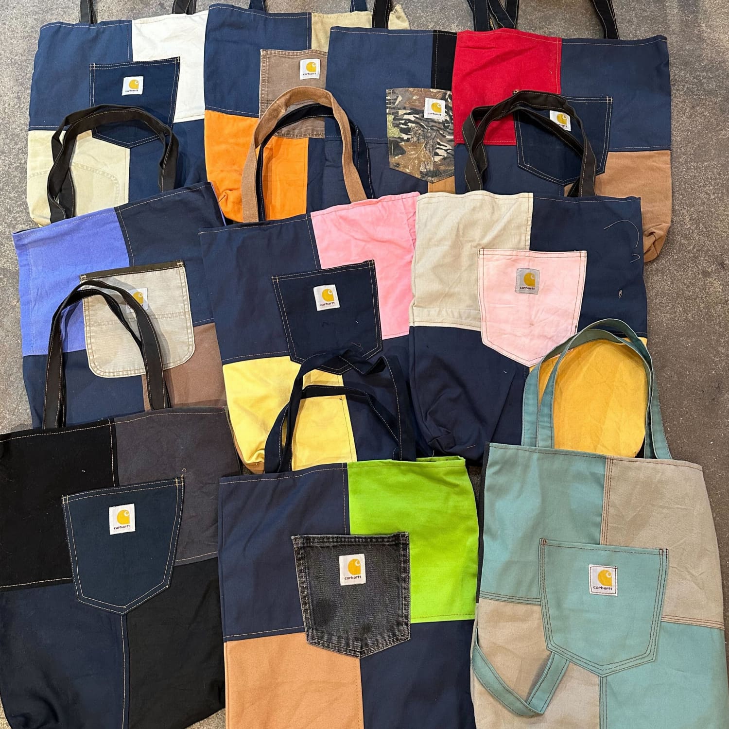 Carhartt Recycled Patchwork Tote Bag - Image 2
