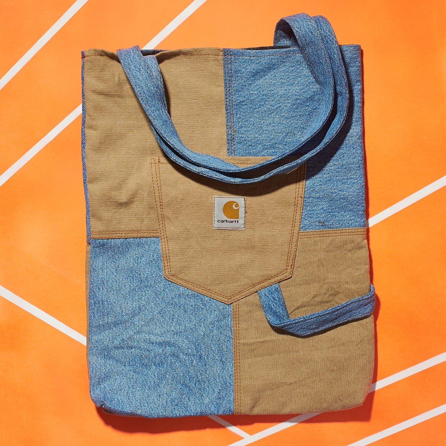 Carhartt Recycled Patchwork Tote Bag - Image 3