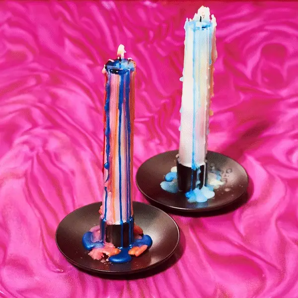 Rainbow Drip Taper Candles - Image 4