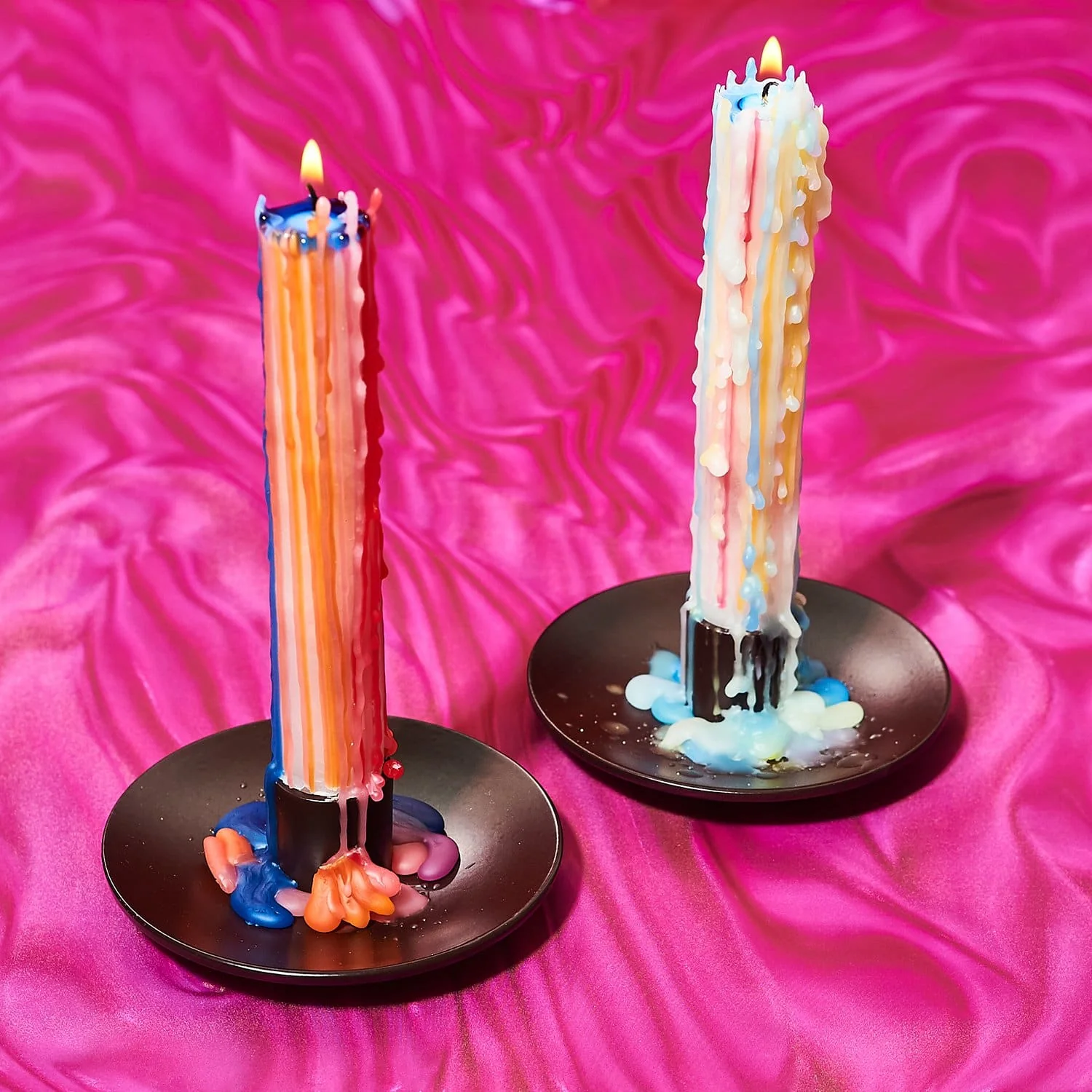 Rainbow Drip Taper Candles - Image 5