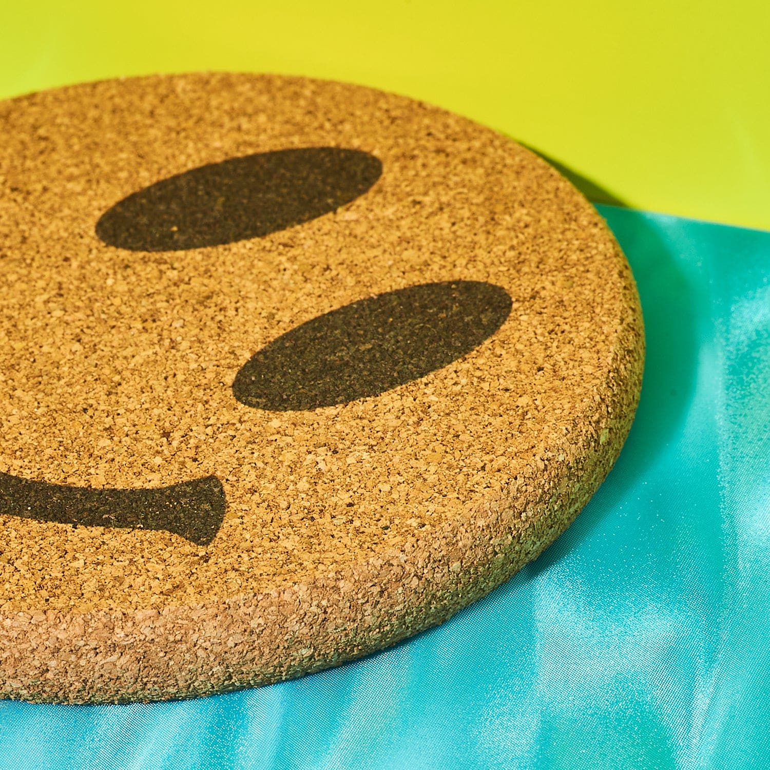 Smiley Face Cork Coaster - Image 4