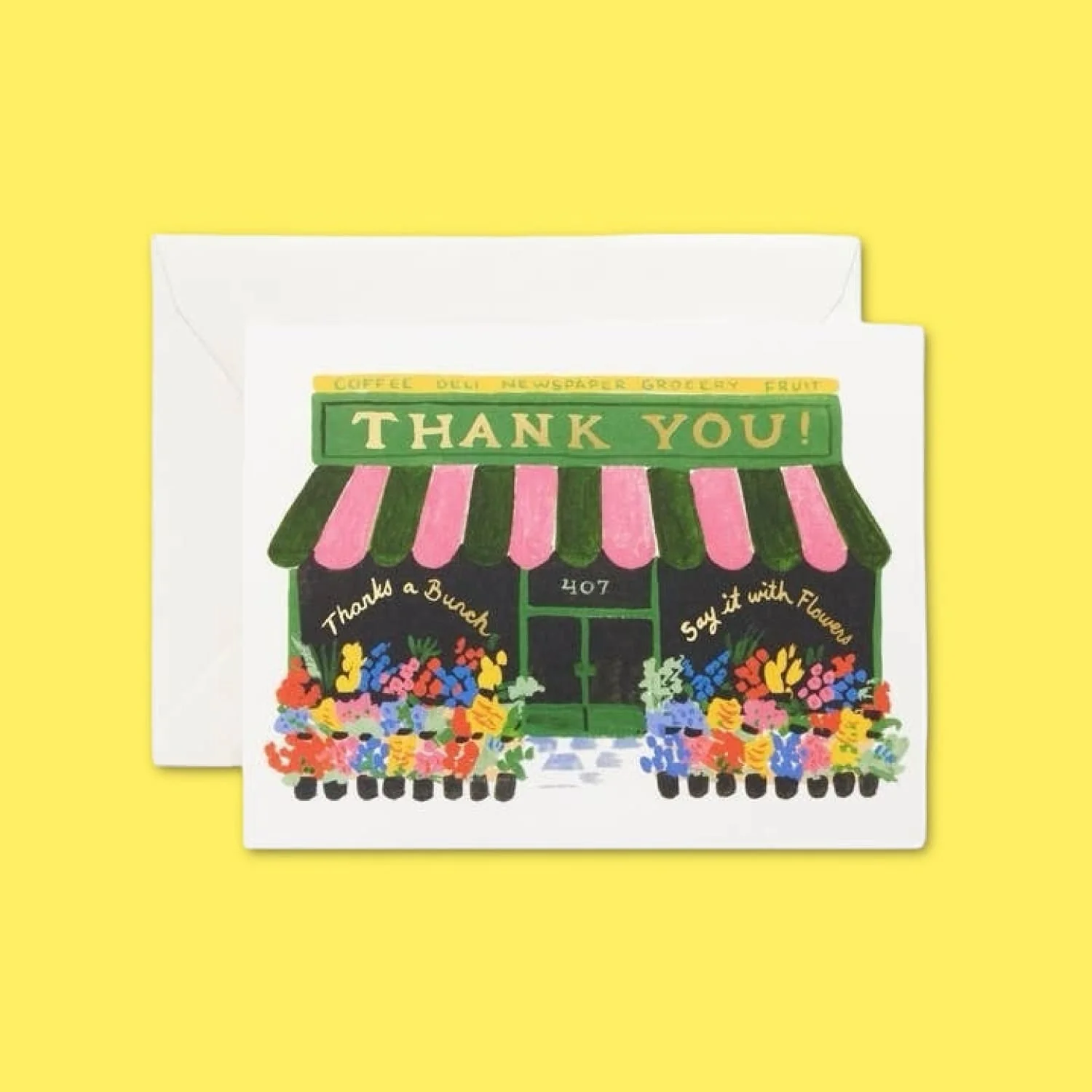 Flower Shop Thank You Greeting Card - Image 2