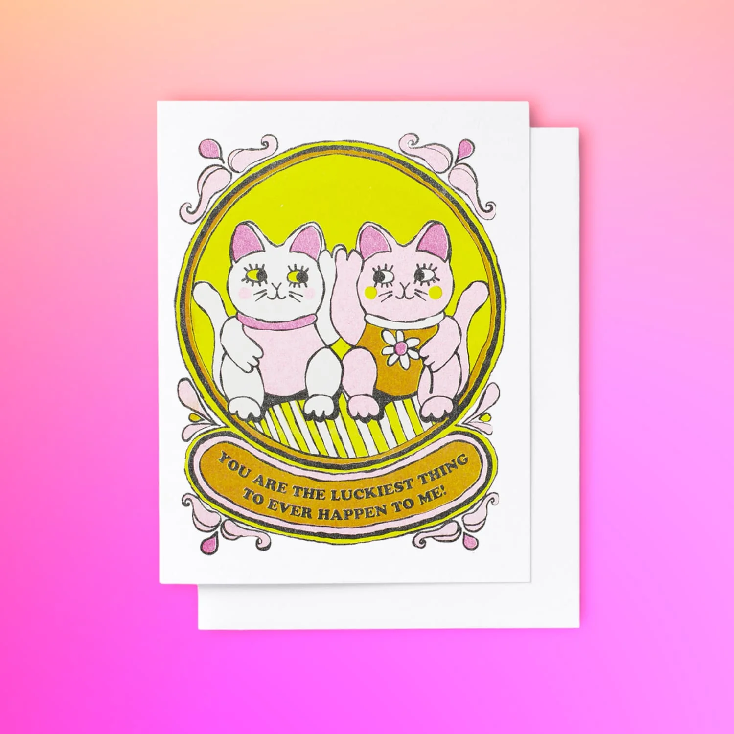 Fortune Cats Greeting Card - Image 3