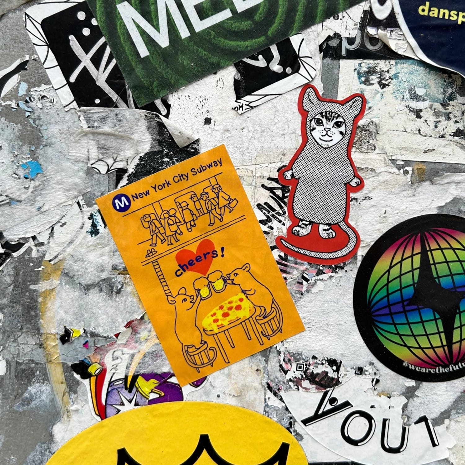 Friends NYC Cat Rat Sticker - Image 4