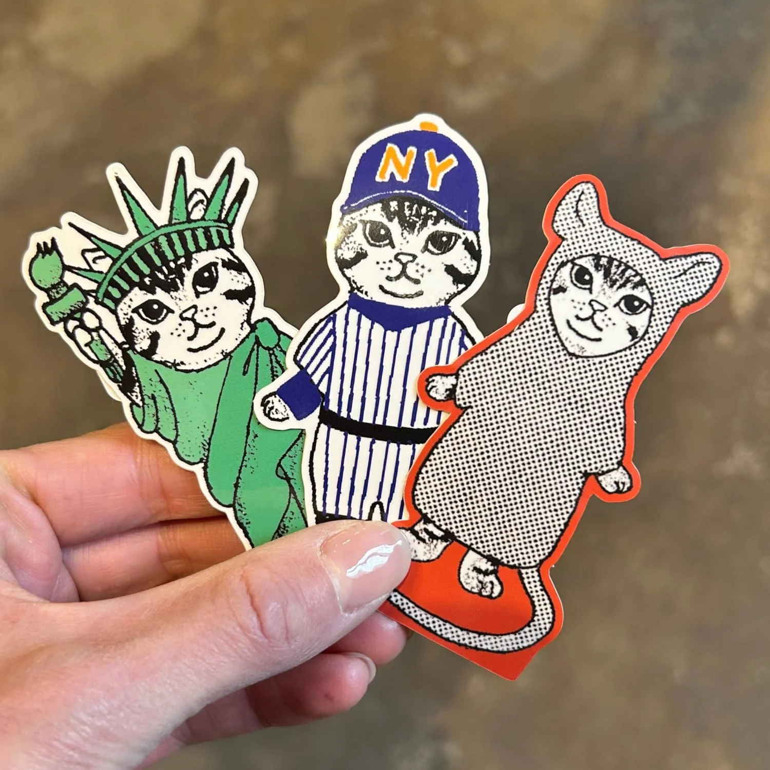 Friends NYC Cat Rat Sticker - Image 5