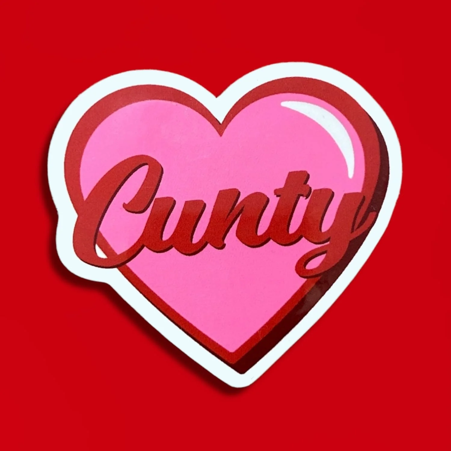 Friends NYC Cunty Heart Sticker - Image 3