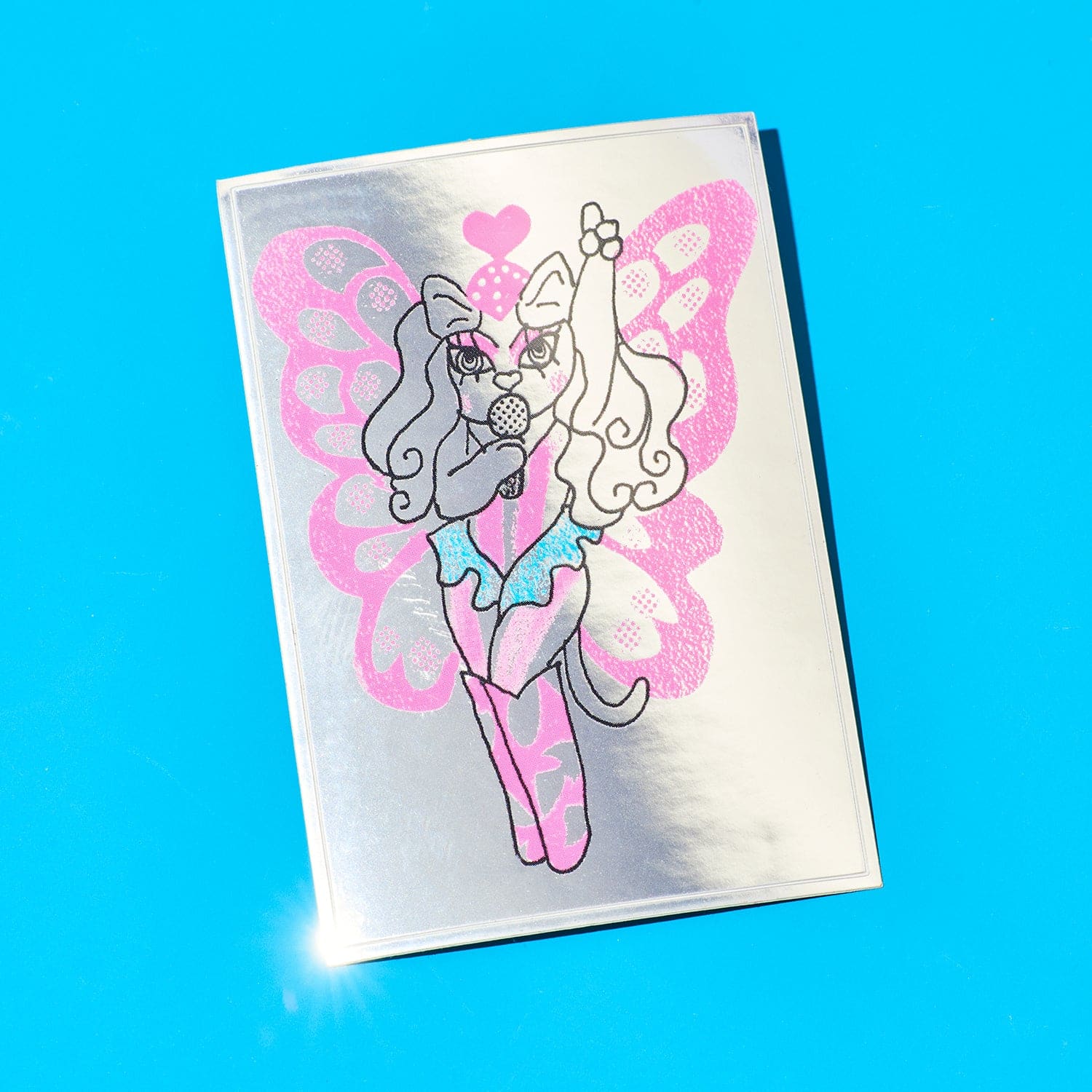 Friends NYC Chappell Cat Mirror Sticker - Image 3