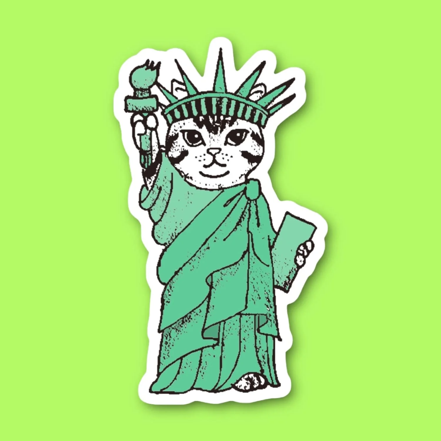 Friends NYC Liberty Cat Sticker - Image 3