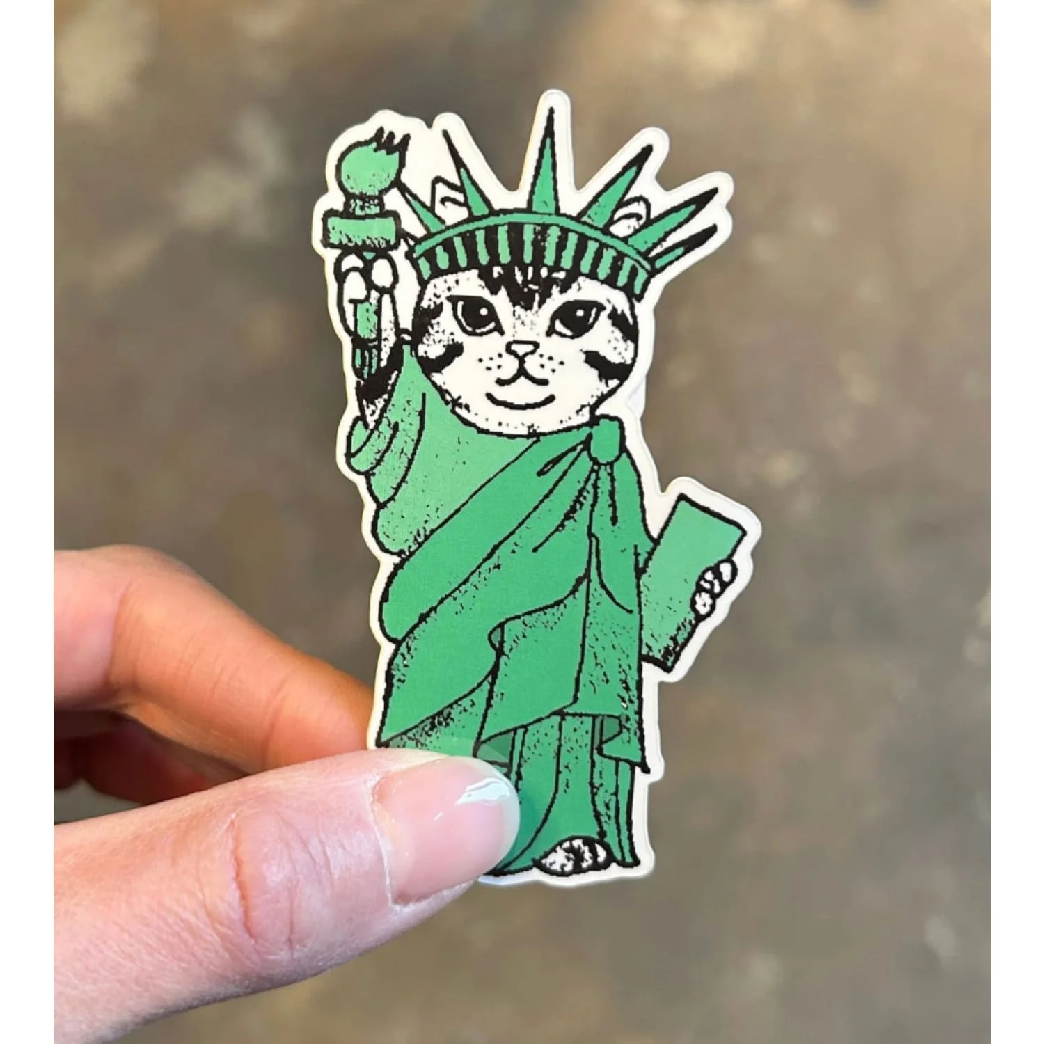 Friends NYC Liberty Cat Sticker - Image 6