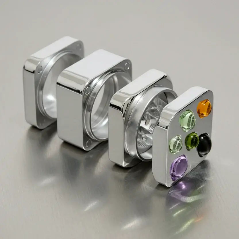 Edie Parker Gemstoned Grinder Silver - Image 2