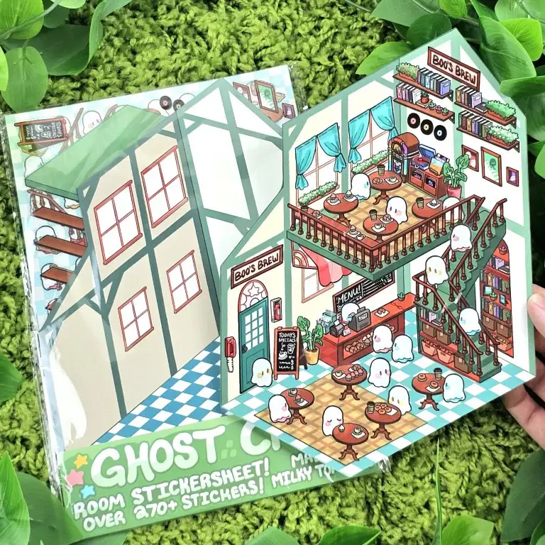 Ghost Cafe Room Sticker Activity Sheet - Image 3