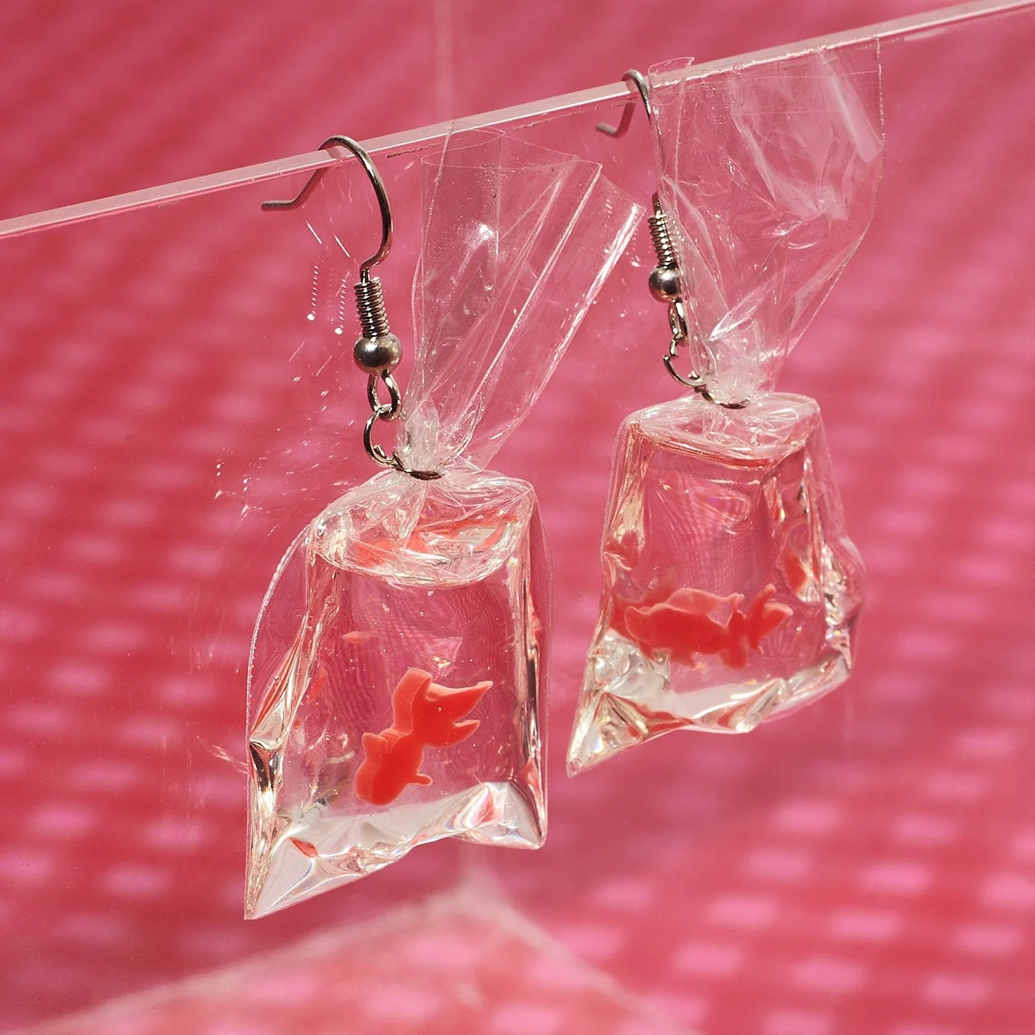 Goldfish in a Bag Earrings - Image 4