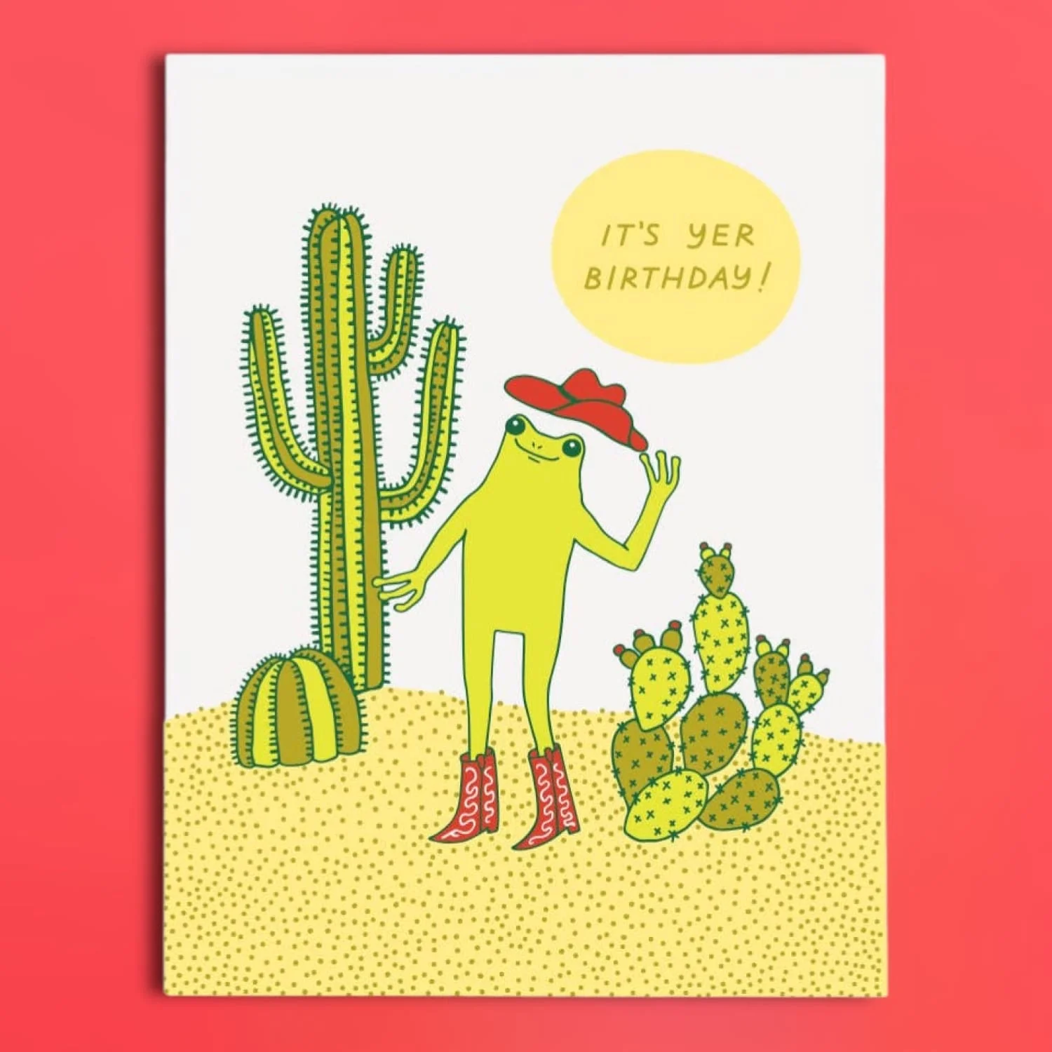 Western Frog Yer Birthday Greeting Card - Image 2