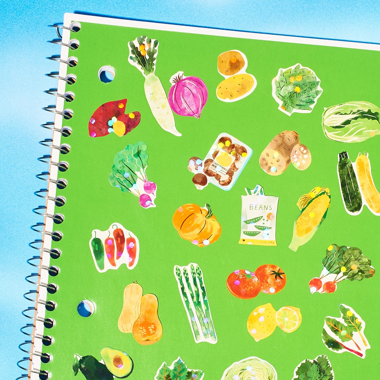 Vegetable Holographic Food Stickers - Image 3