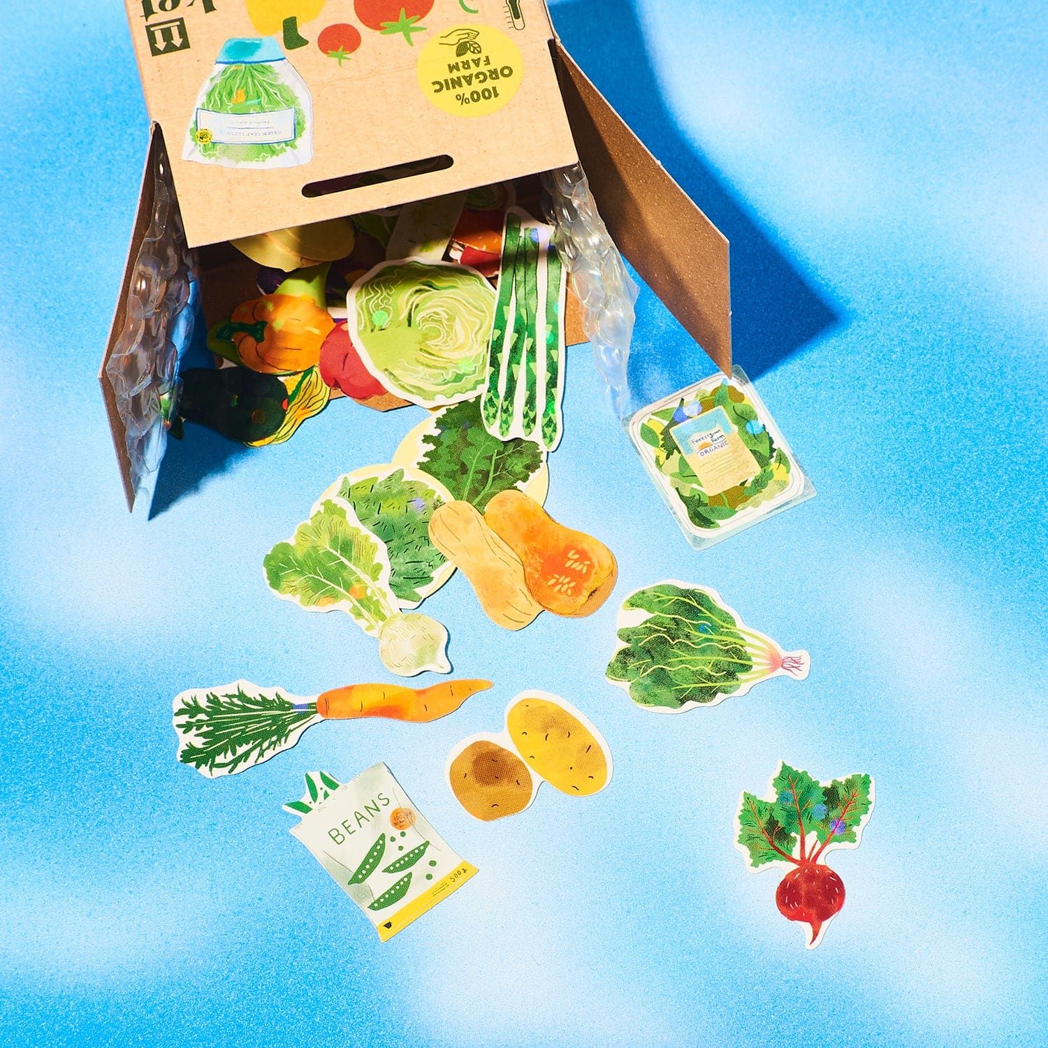 Vegetable Holographic Food Stickers - Image 6