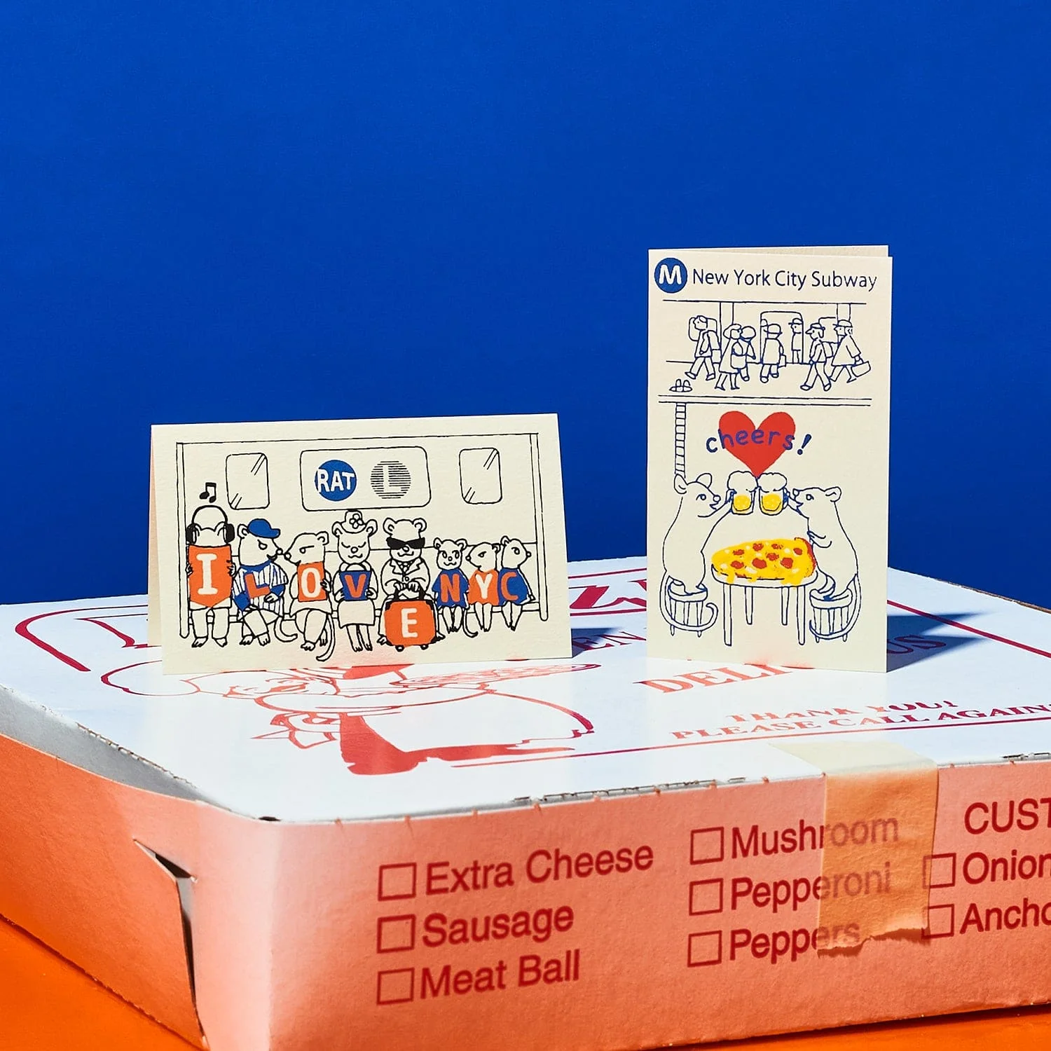 I Love NYC Rats Silkscreen Mini Card - Image 10