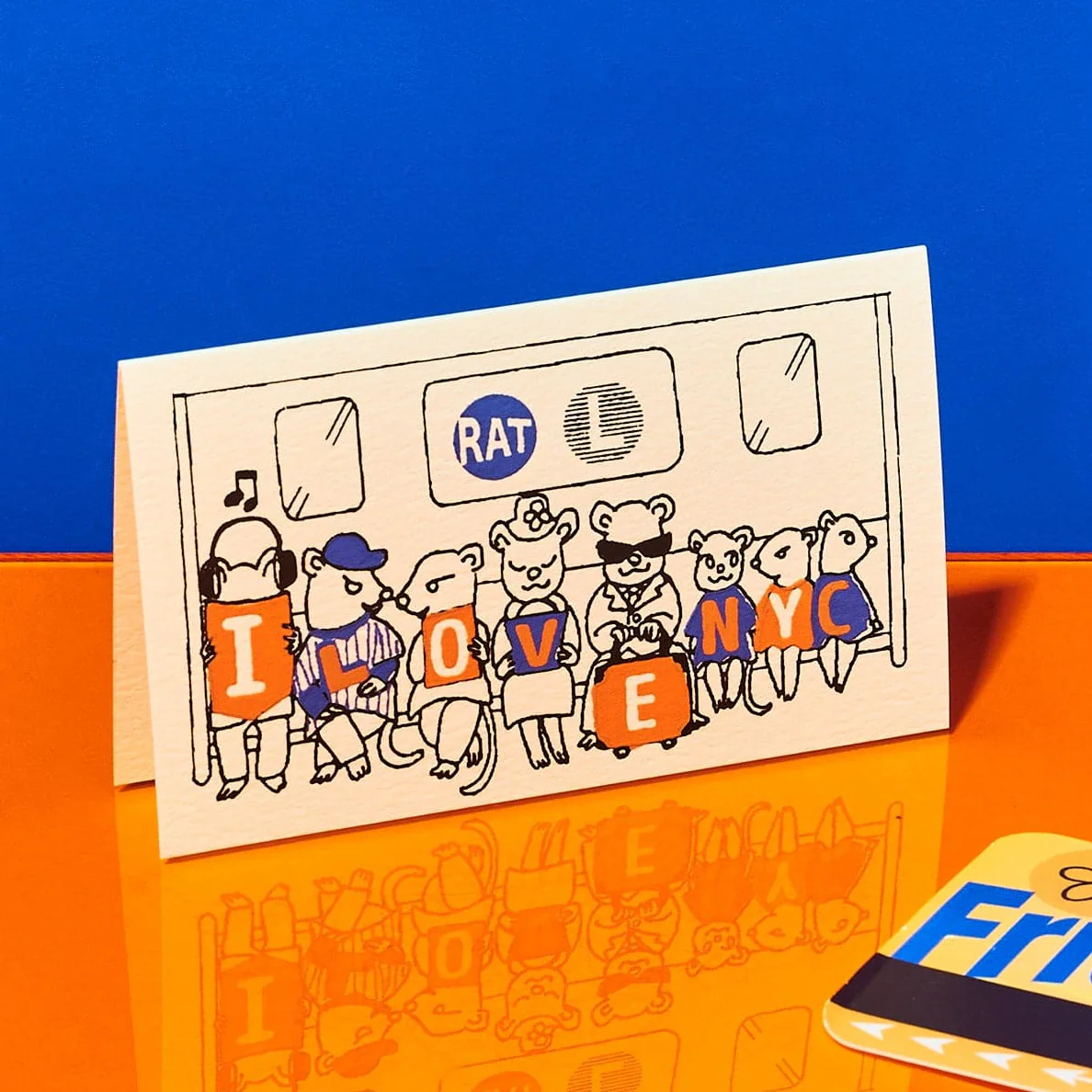 I Love NYC Rats Silkscreen Mini Card - Image 3