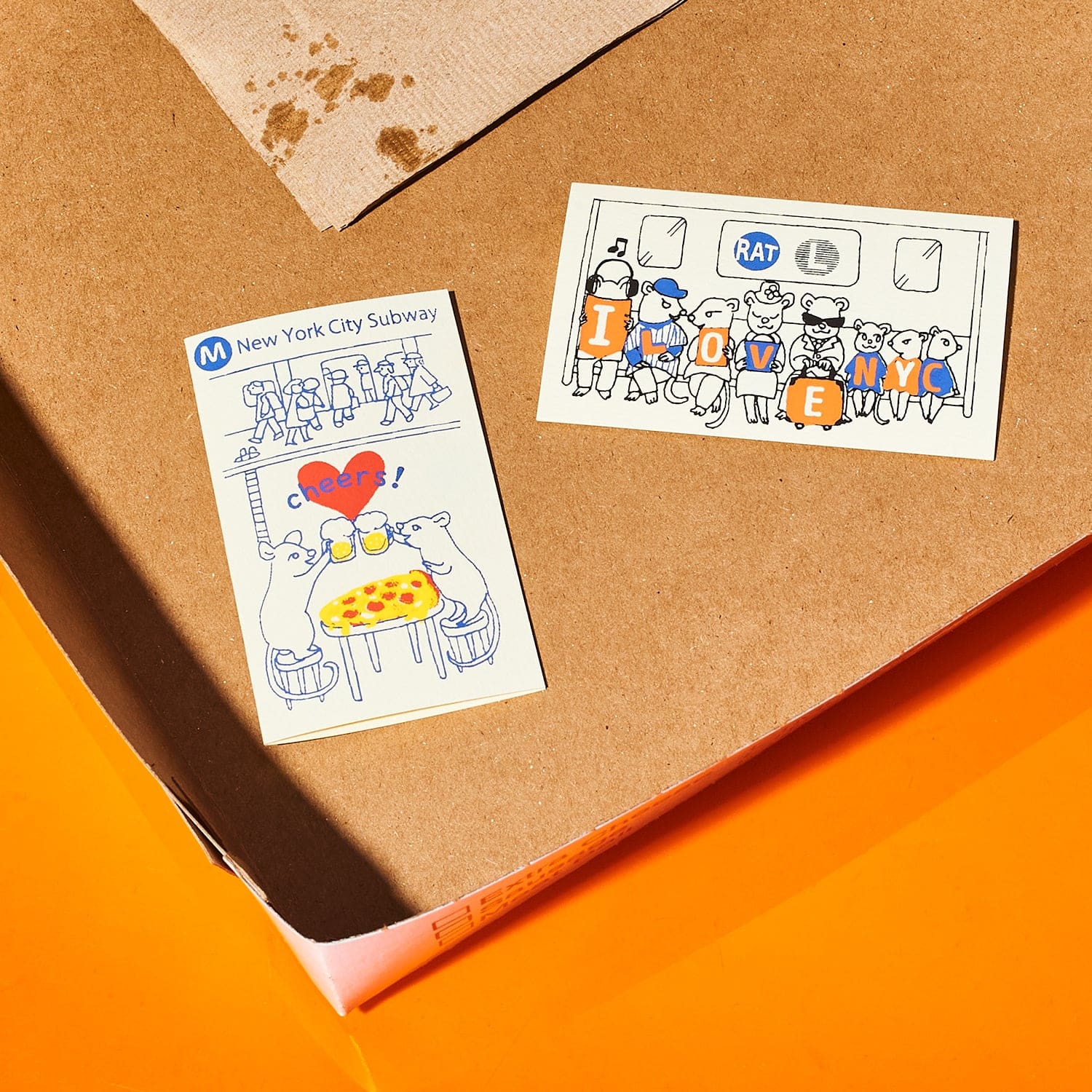 I Love NYC Rats Silkscreen Mini Card - Image 5