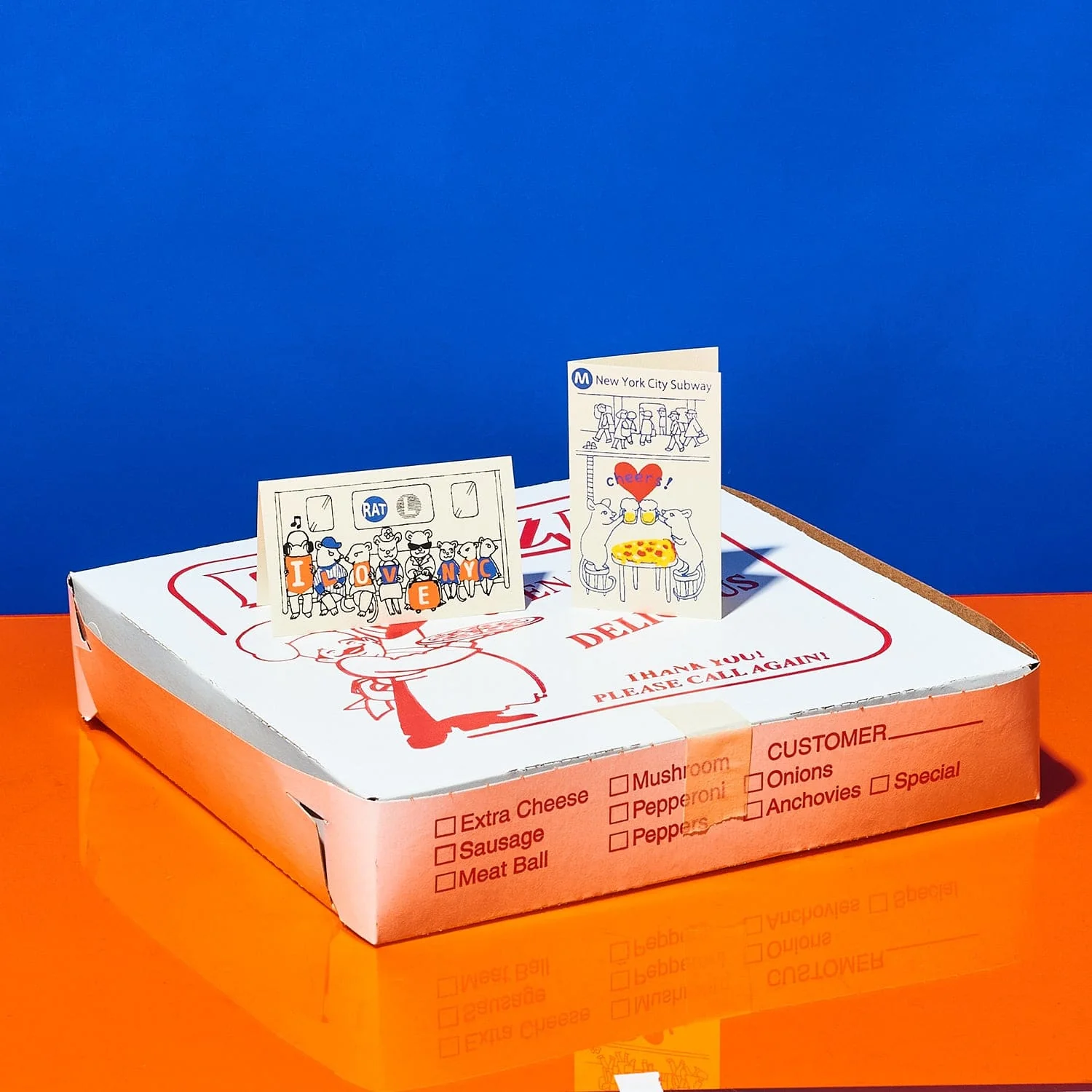 I Love NYC Rats Silkscreen Mini Card - Image 9