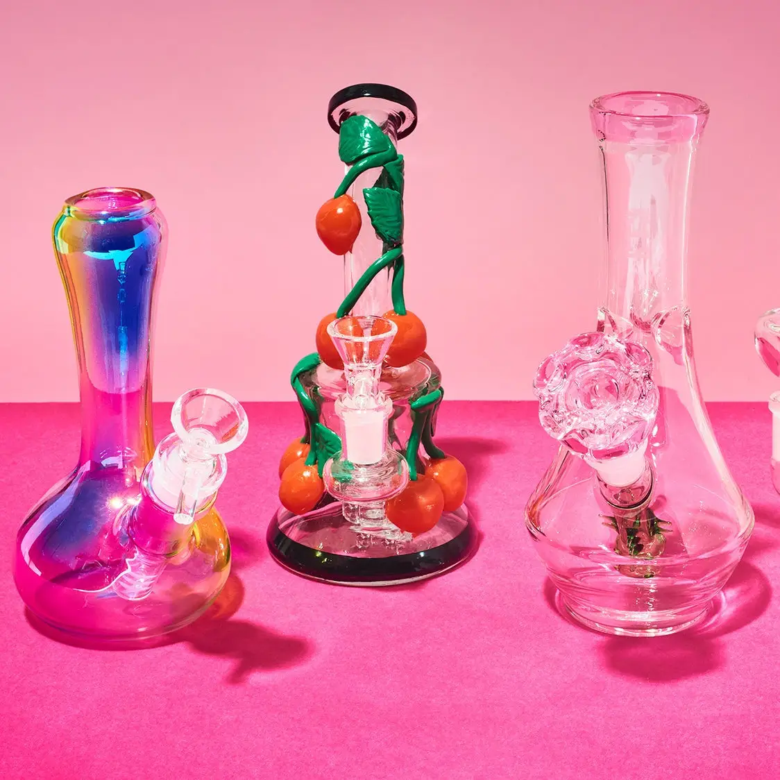 Iridescent Pastel Rainbow Mini Bong - Image 6
