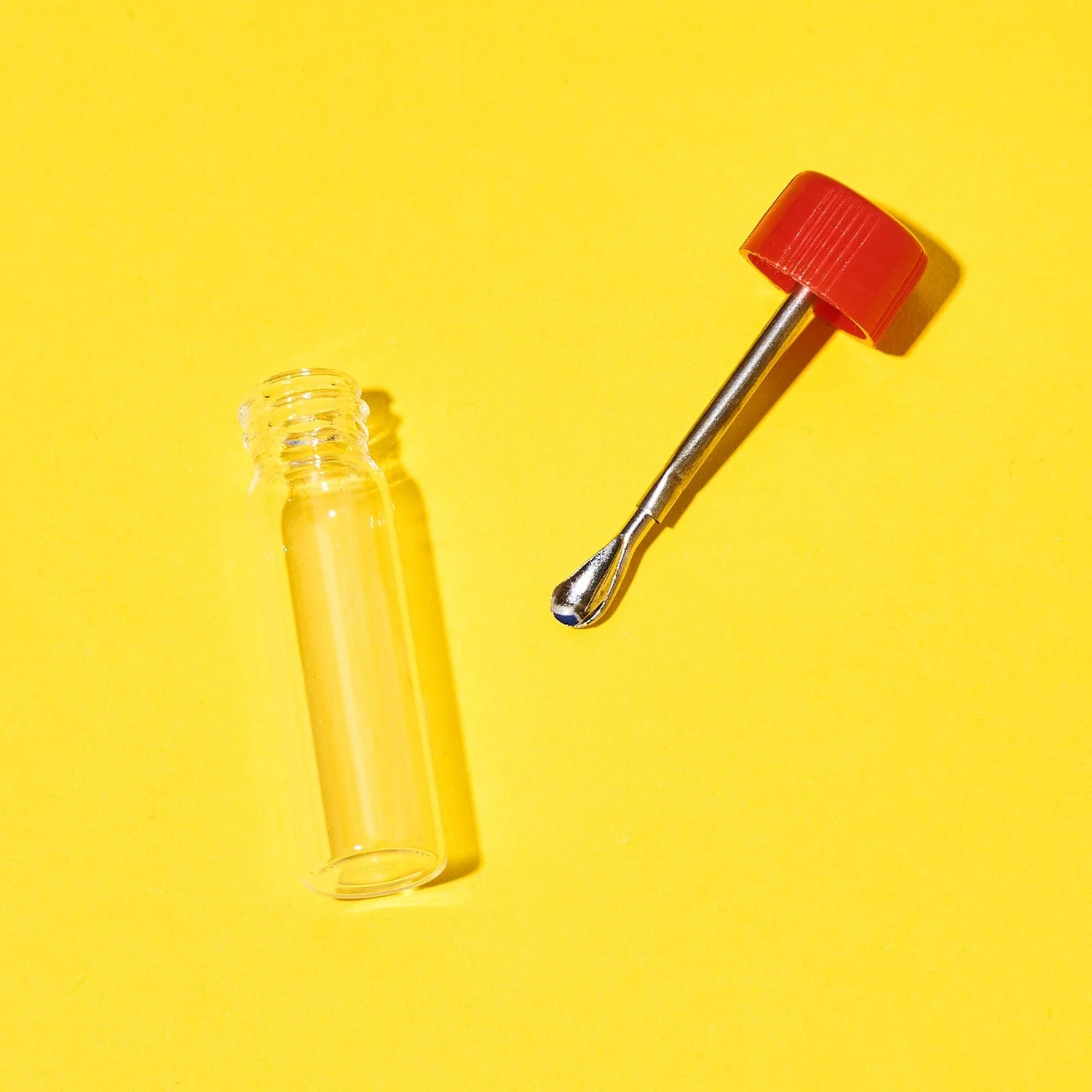 Glass Vial with Adjustable Spoon - Assorted Colors - Image 2