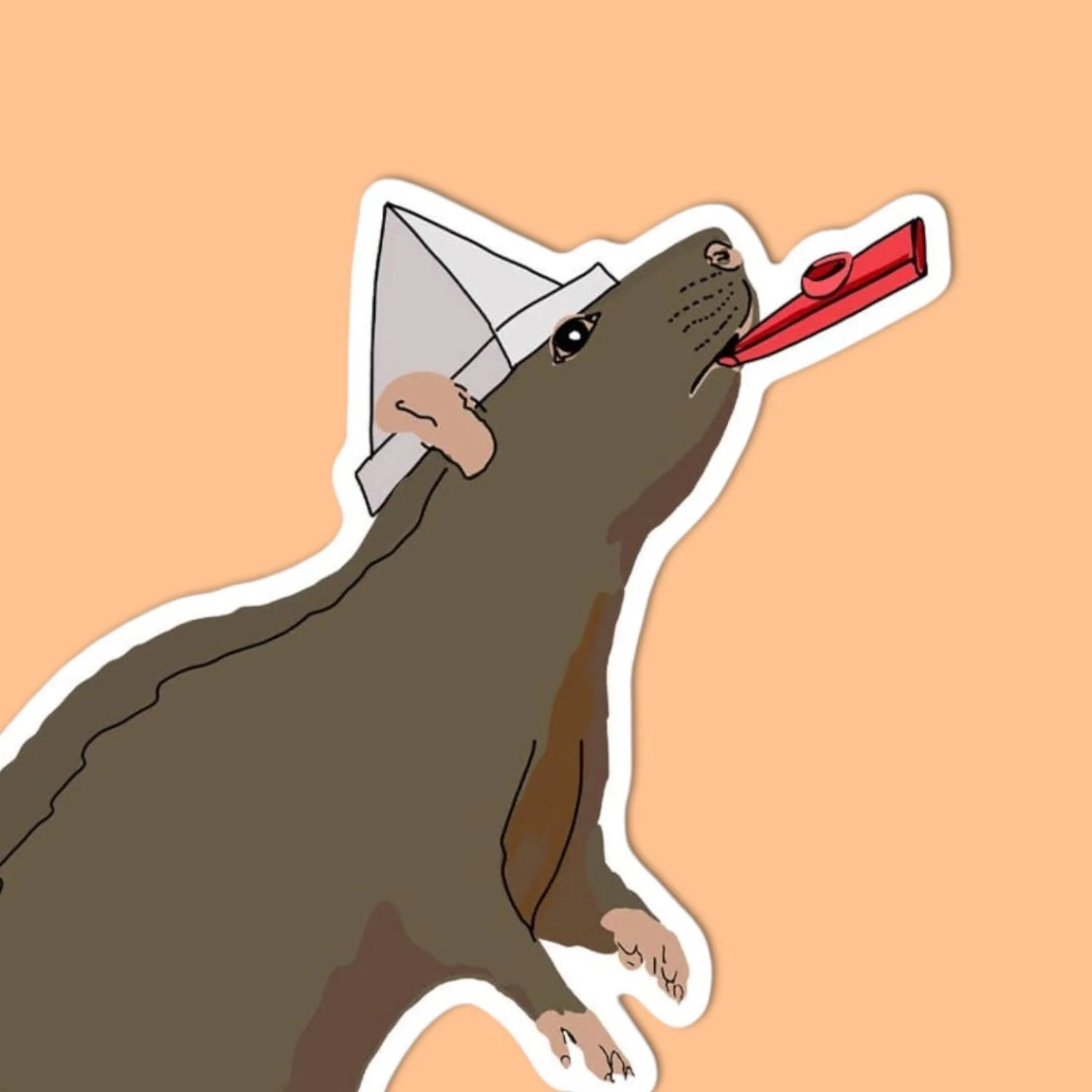 Kazoo Party Rat Sticker - Image 2