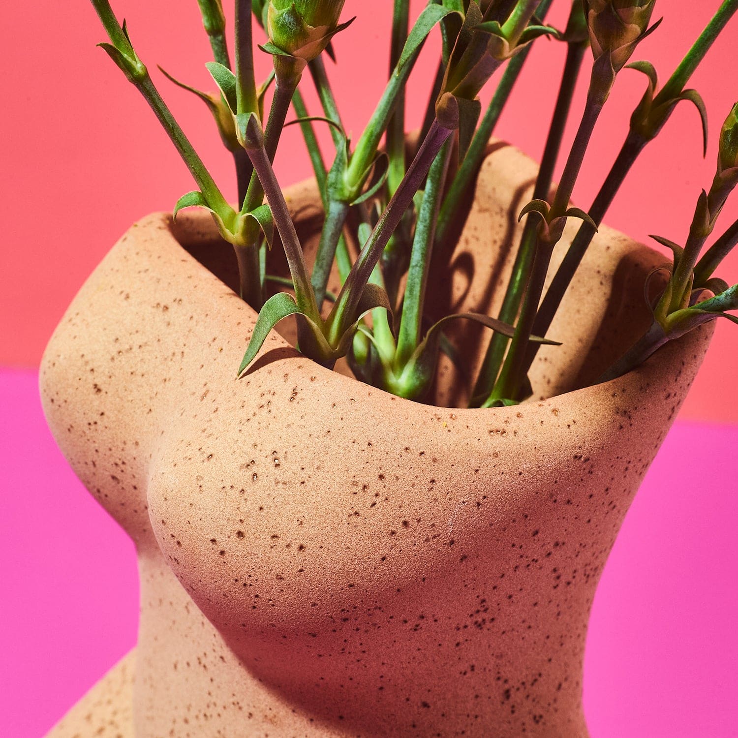 Kneeling Body Form Earthenware Vase - Image 4