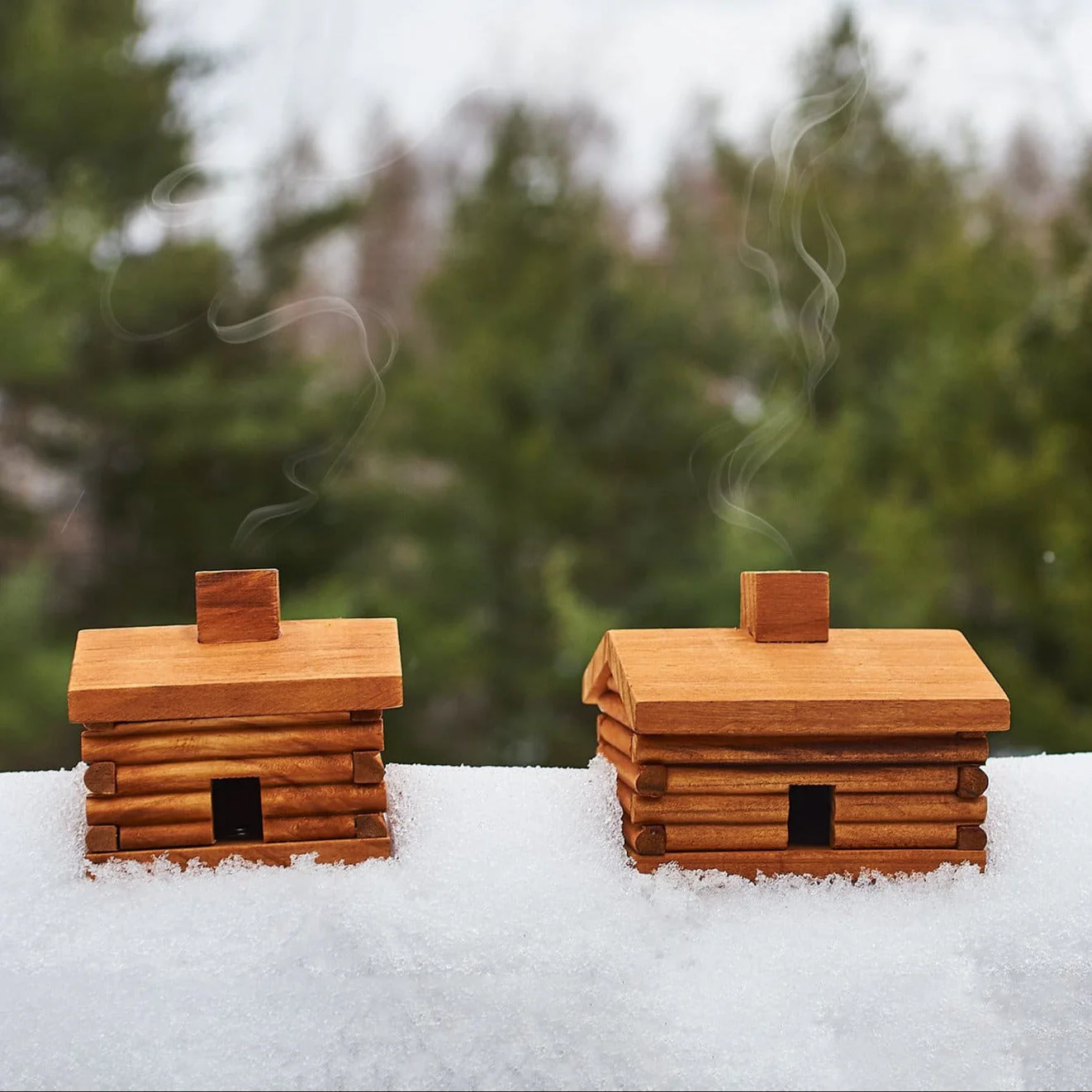 Large Log Cabin Incense and Burner - Balsam Fir - Image 4