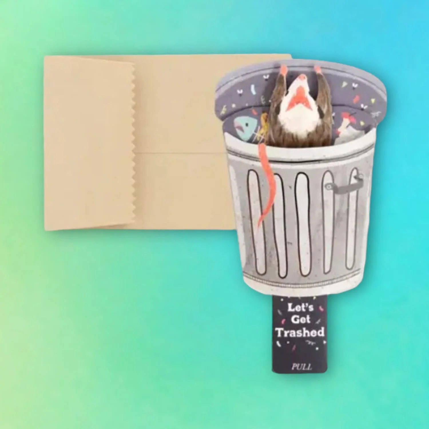 Let's Get Trashed Pop Up Greeting Card - Image 2