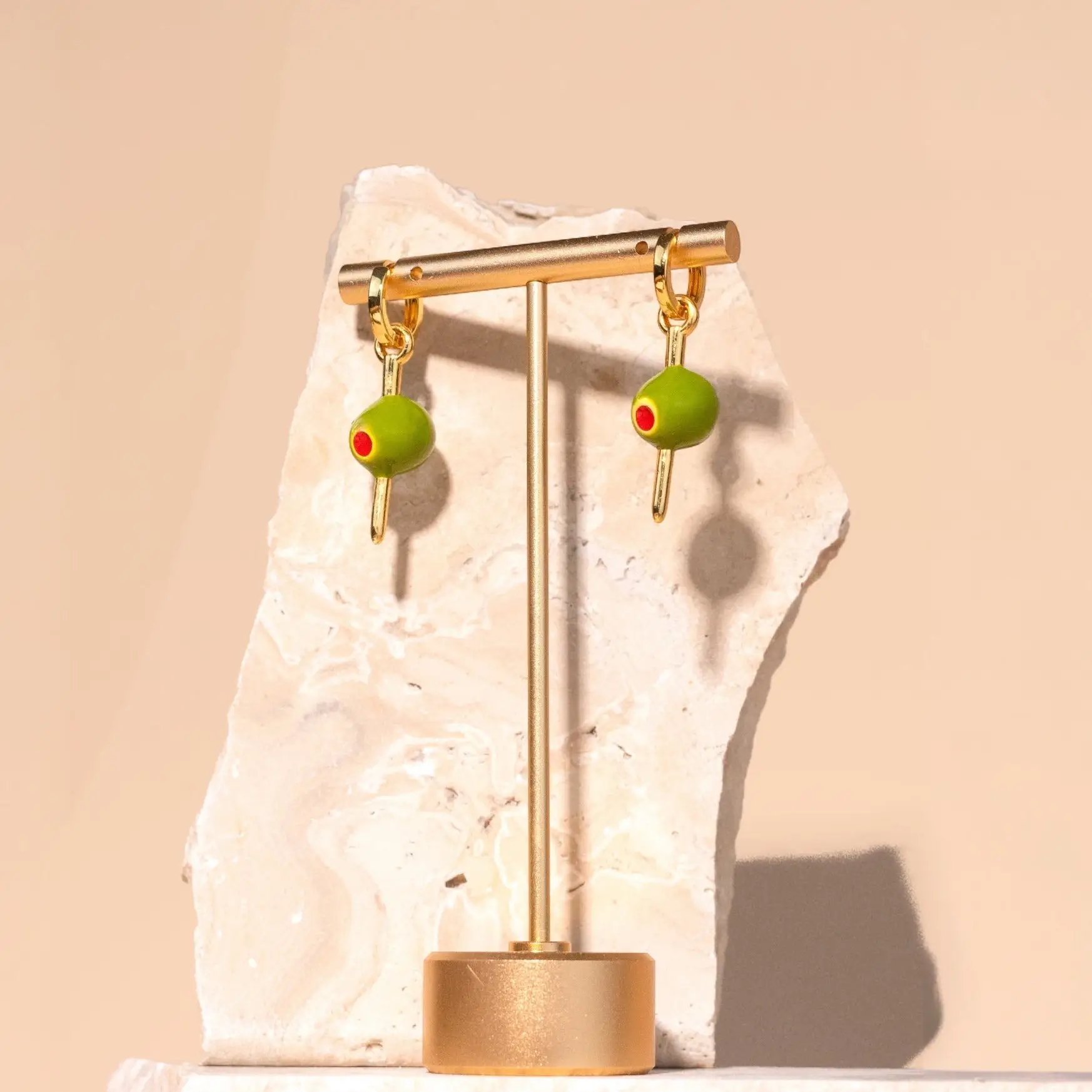 Make It Dirty Olive Hoop Earrings - Image 4