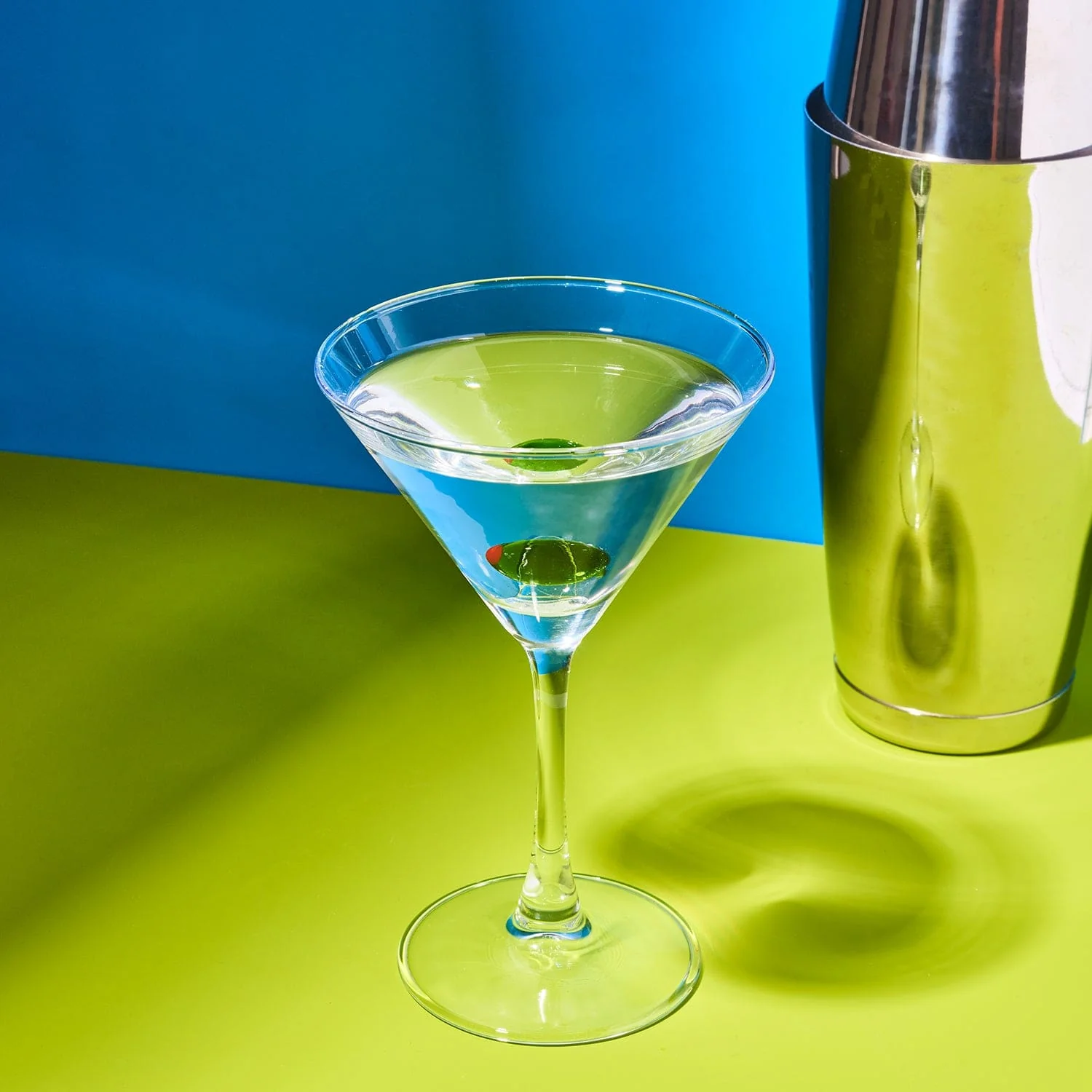 Martini Glass With Olive - Image 3