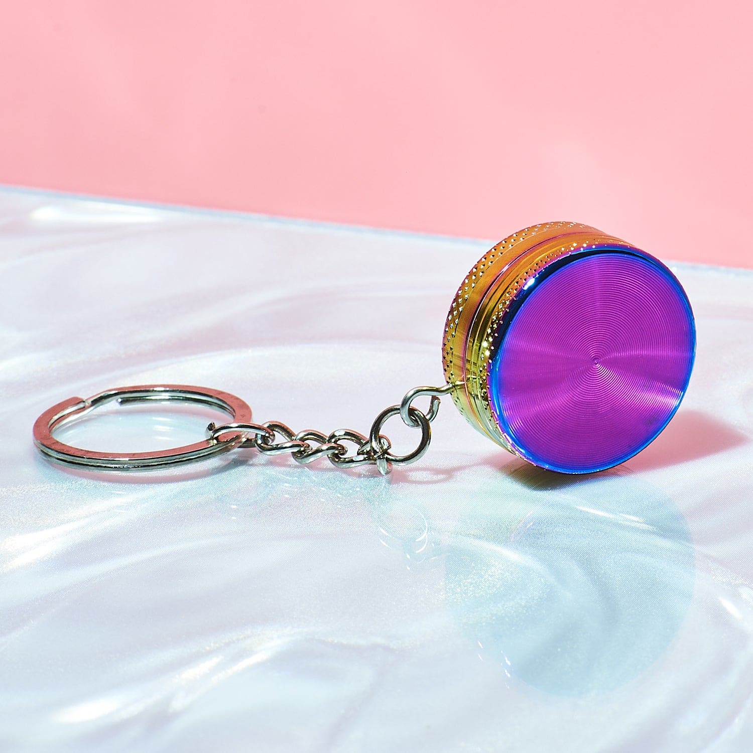 Mini Metal Grinder Keychain - Rainbow - Image 6