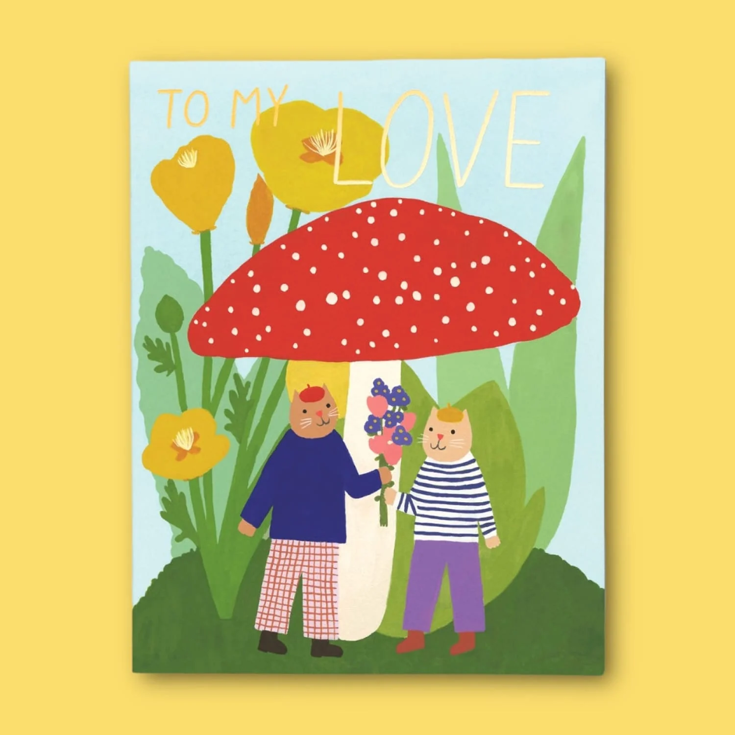 To My Love Mushroom Greeting Card - Image 3