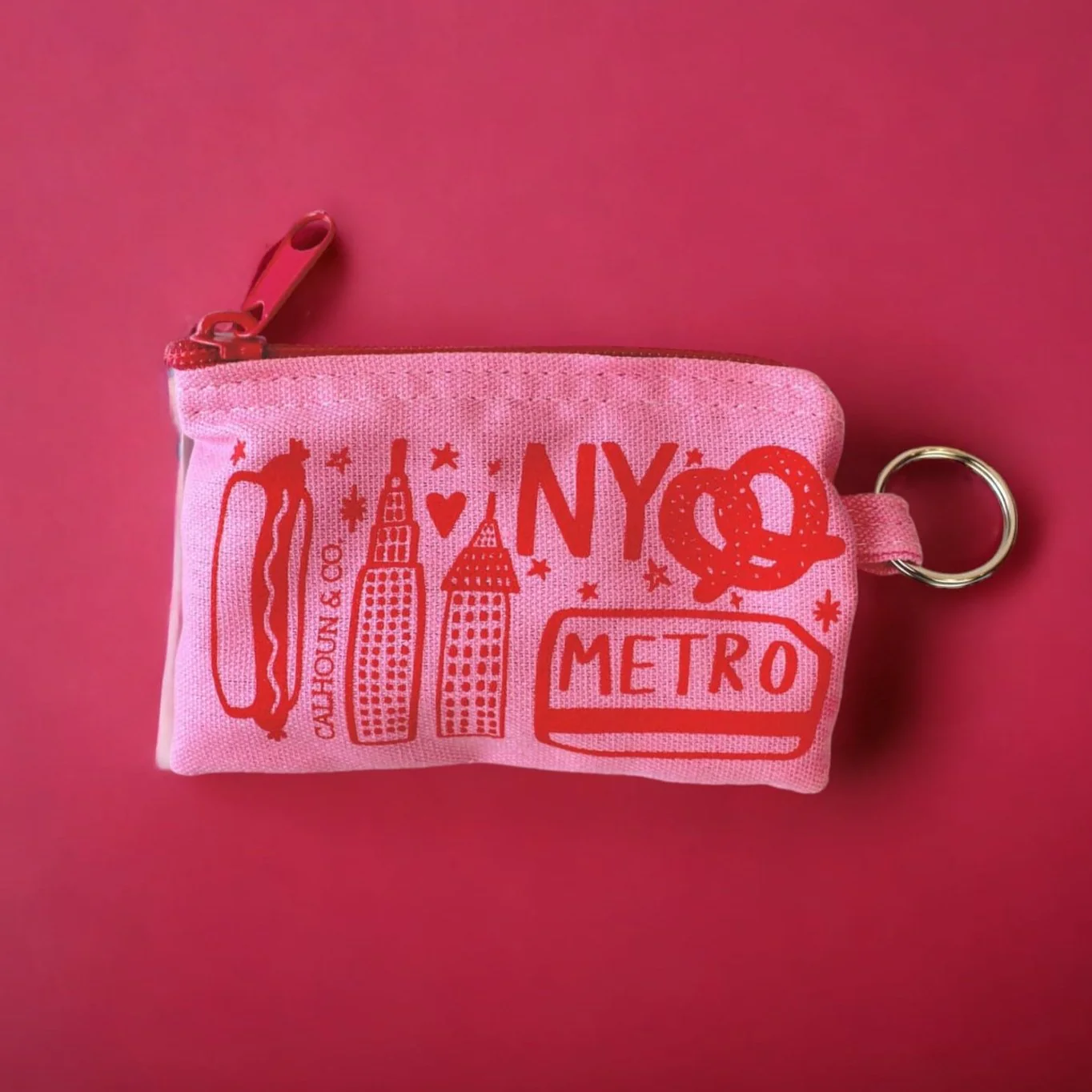 Screenprinted Coin Pouch and Keyring - Image 6
