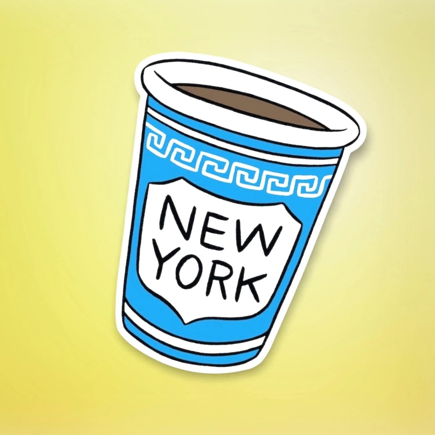 NYC Coffee Cup Sticker - Image 2