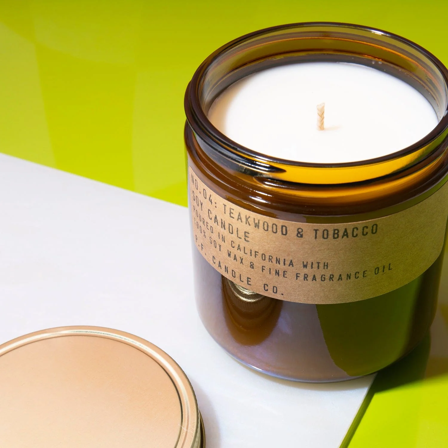 P.F. Candle Co. 12.5 oz Large Candle - Teakwood & Tobacco - Image 3