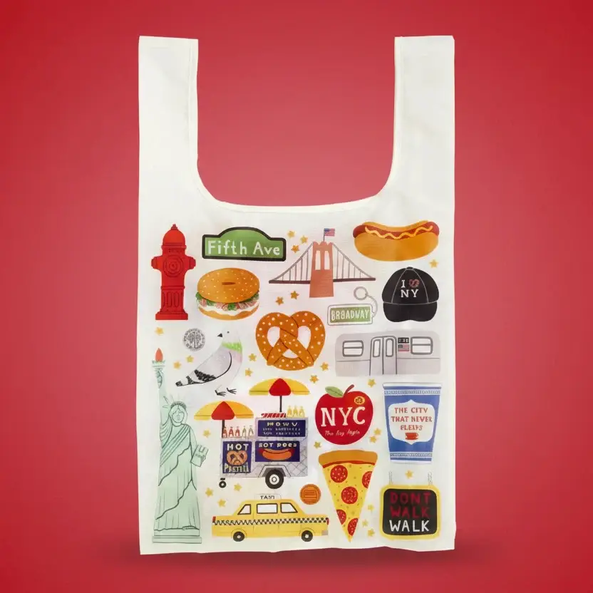 Packable Nylon Tote Big Apple - Image 2