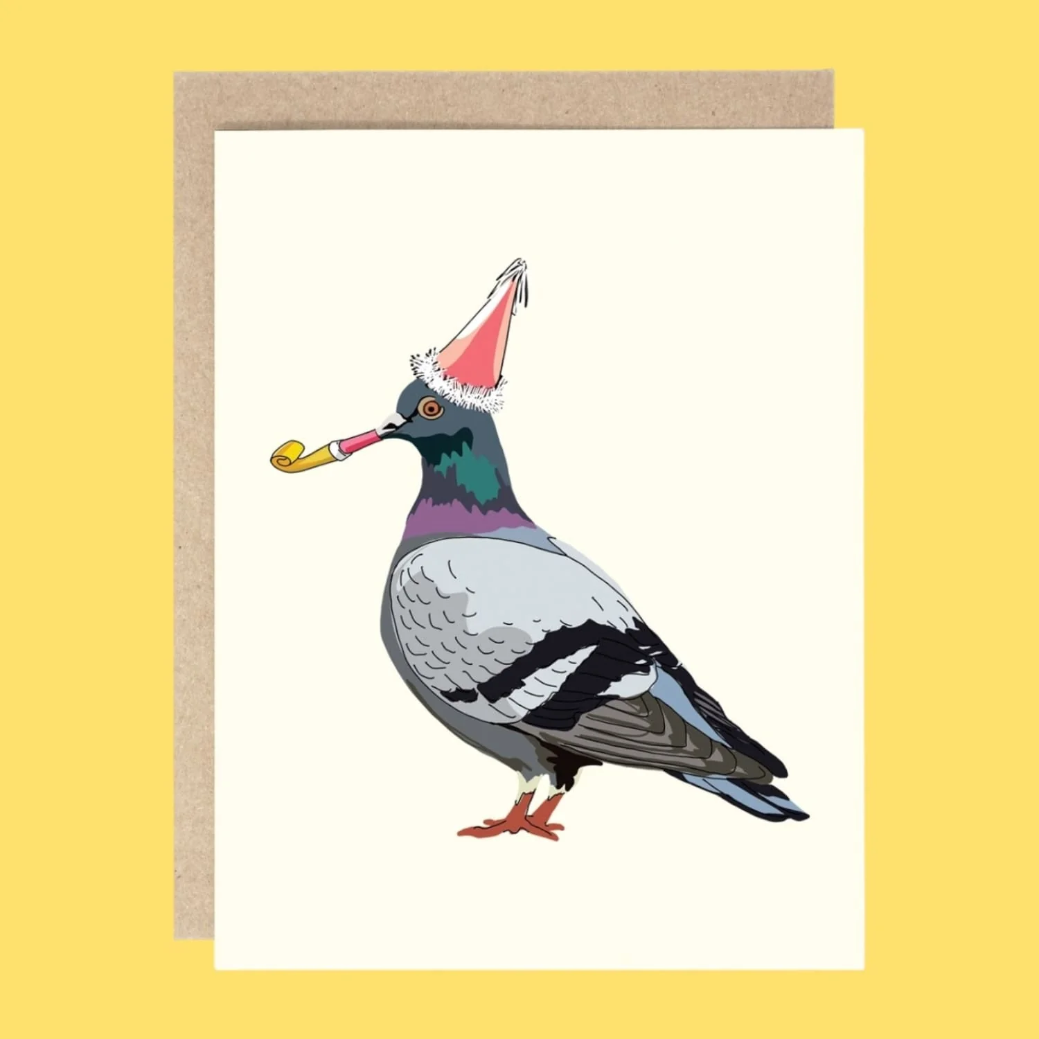 Party Pigeon Birthday Greeting Card - Image 3