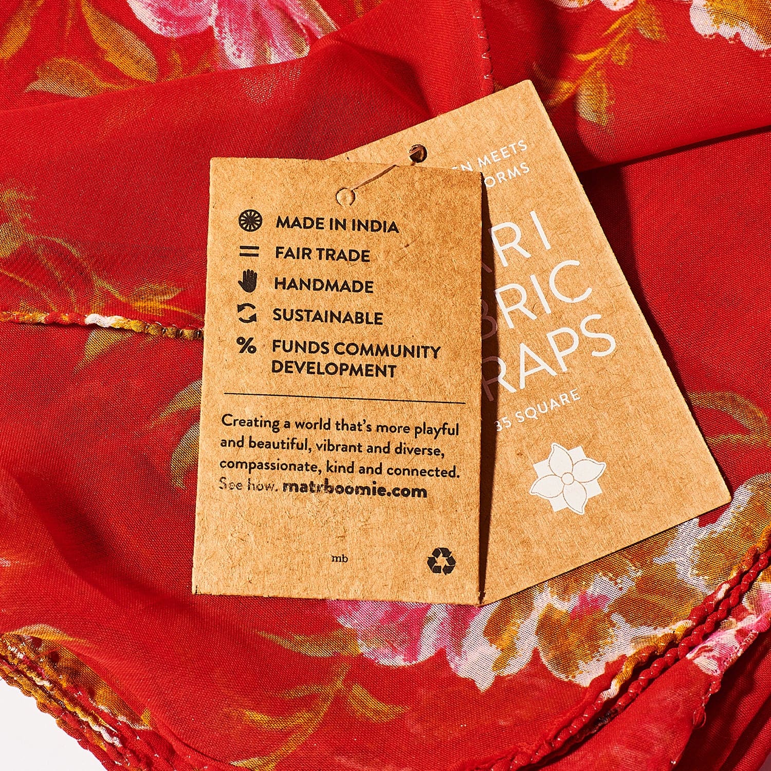 Recycled Sari Fabric Gift Wrap - Assorted - Image 11