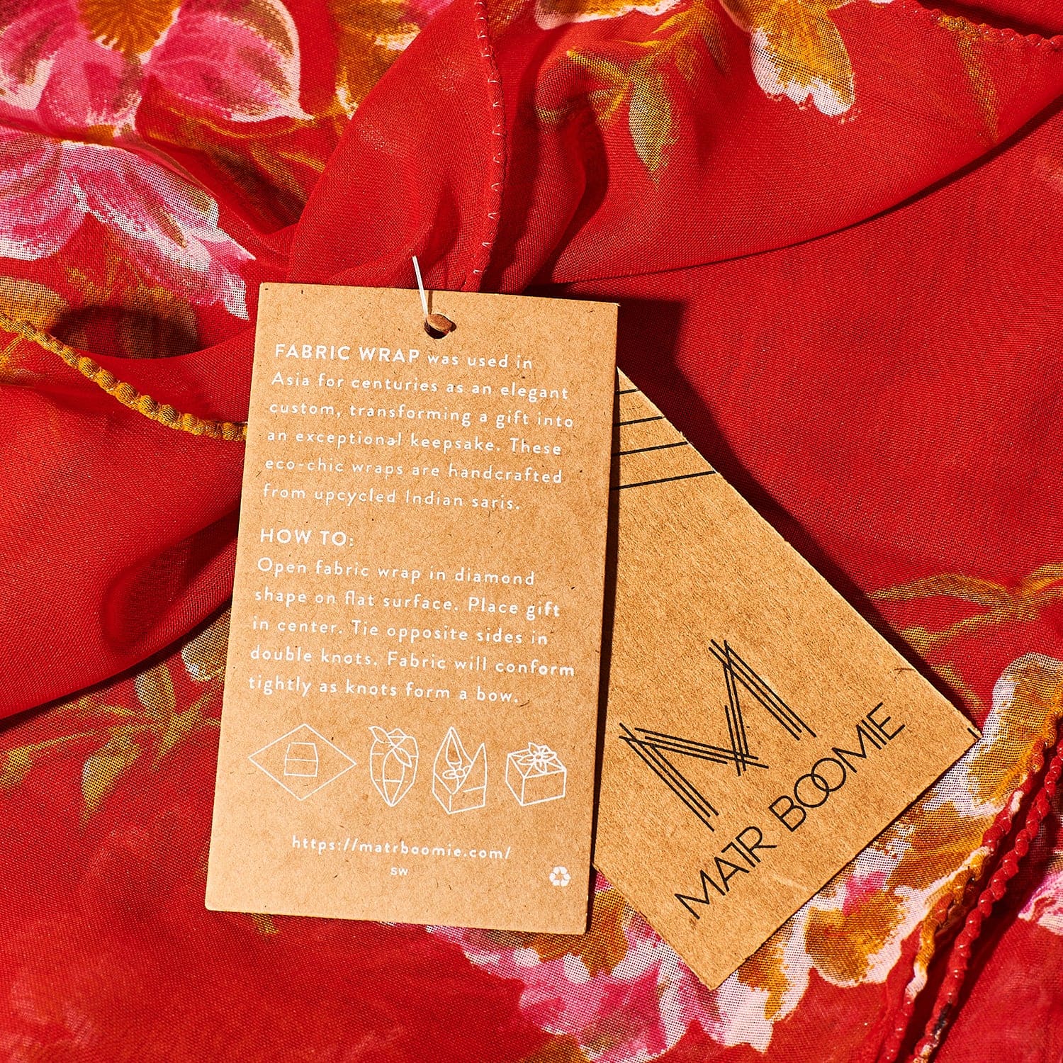 Recycled Sari Fabric Gift Wrap - Assorted - Image 12