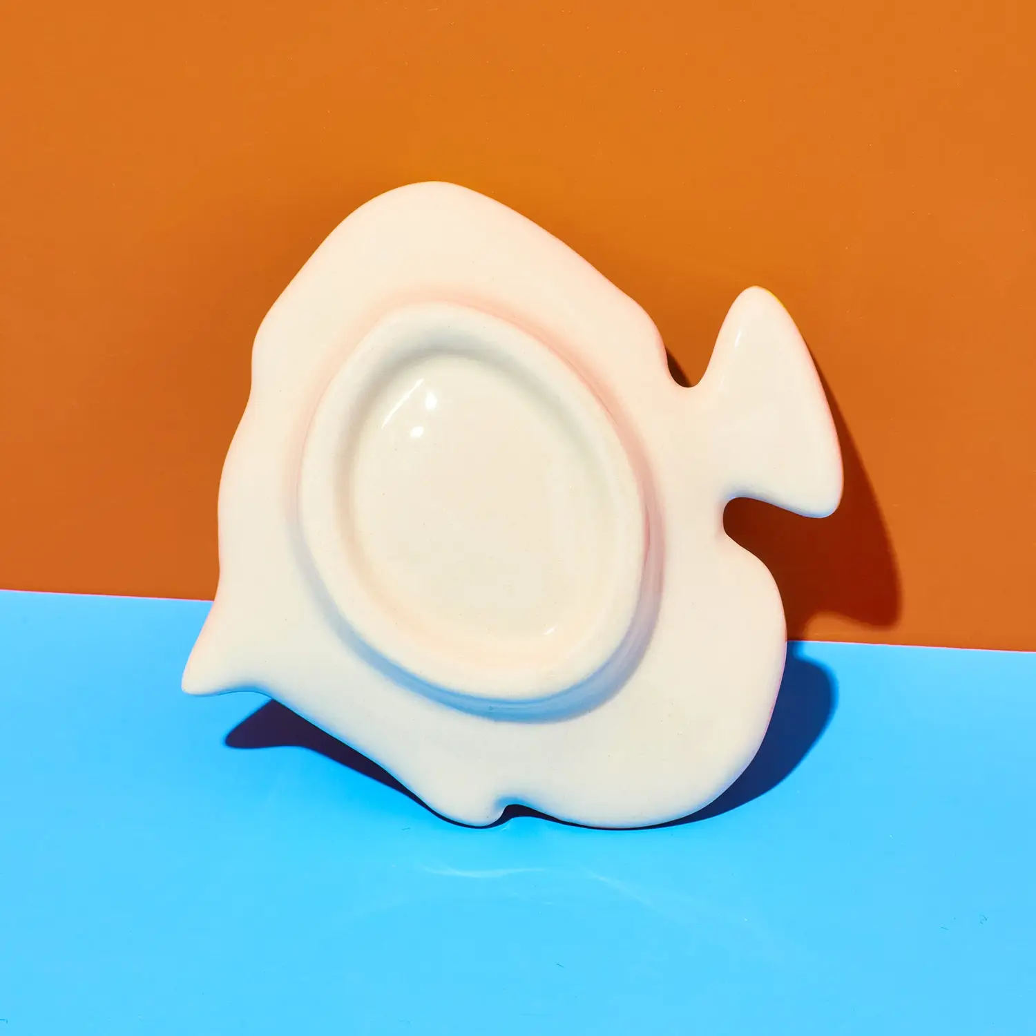 Small Fish Dish Turq & Orange - Image 4
