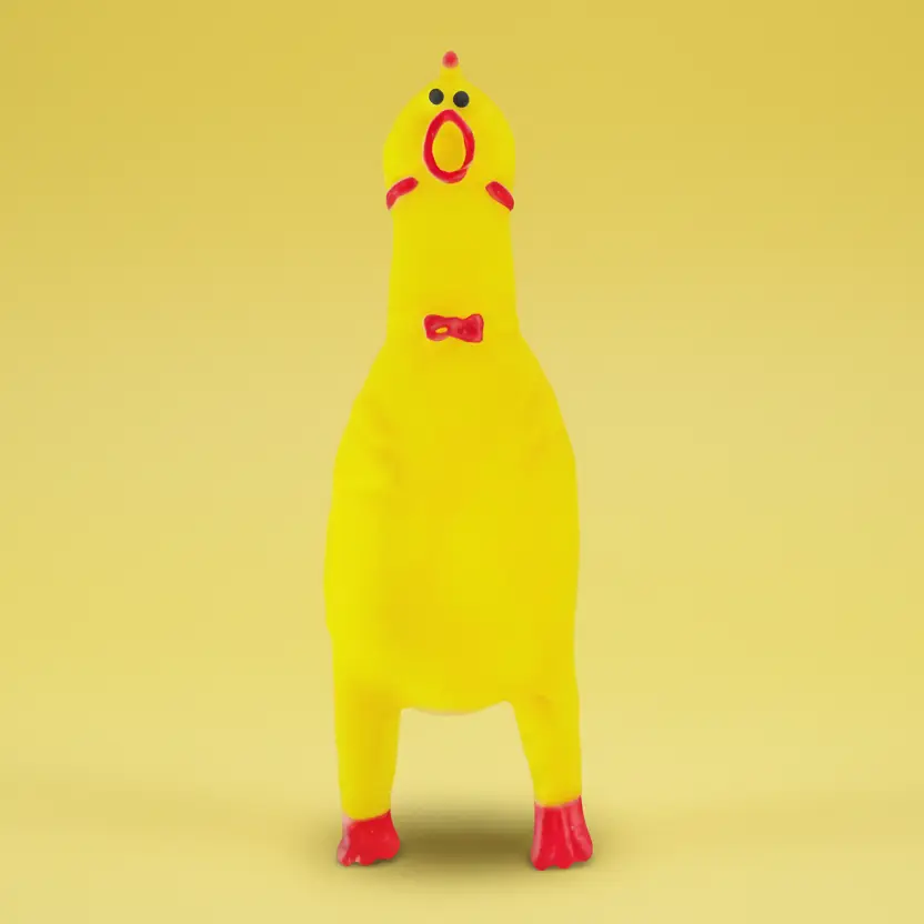 Squeaking Rubber Chicken - Image 3