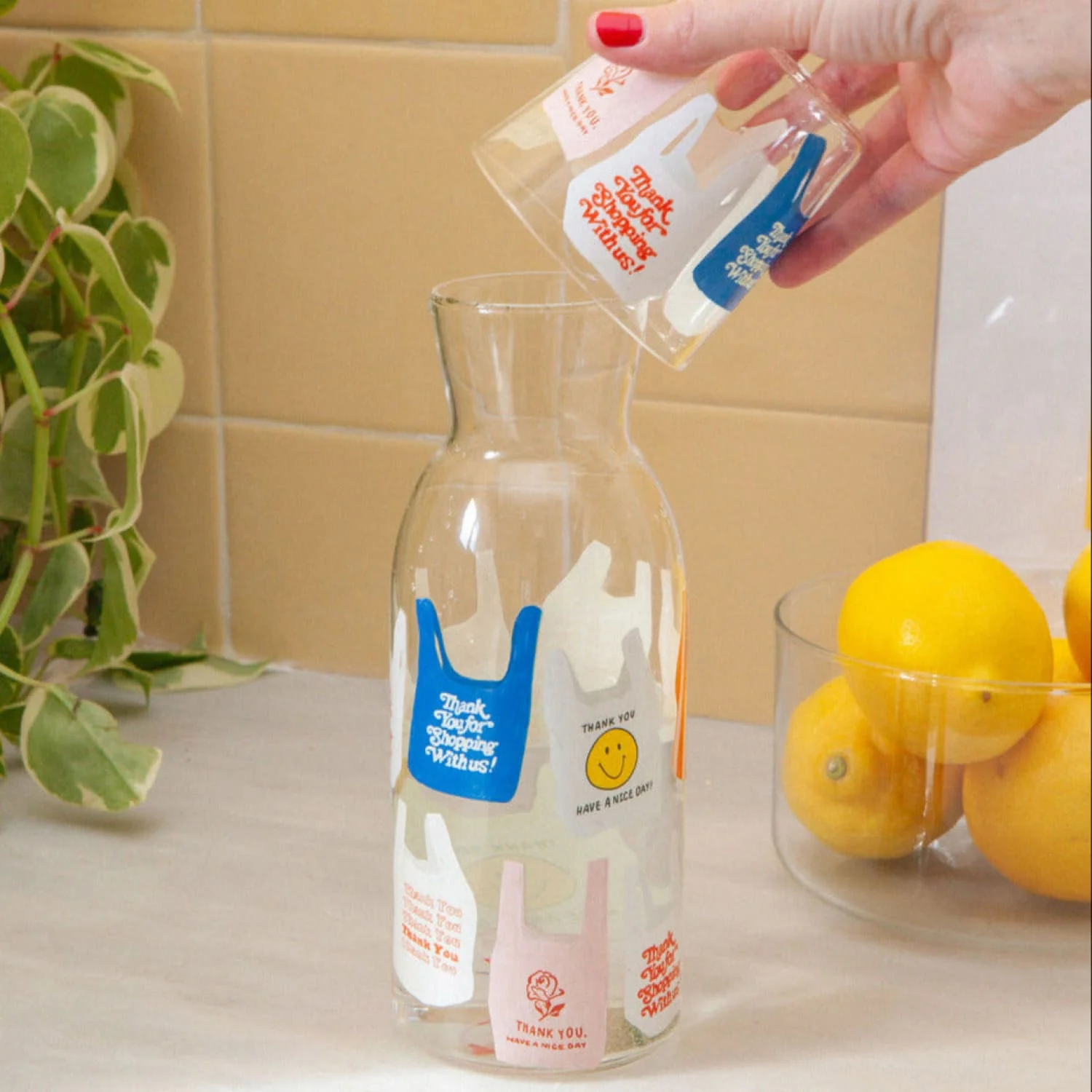 Thank You Bag Carafe and Glass Set - Image 3