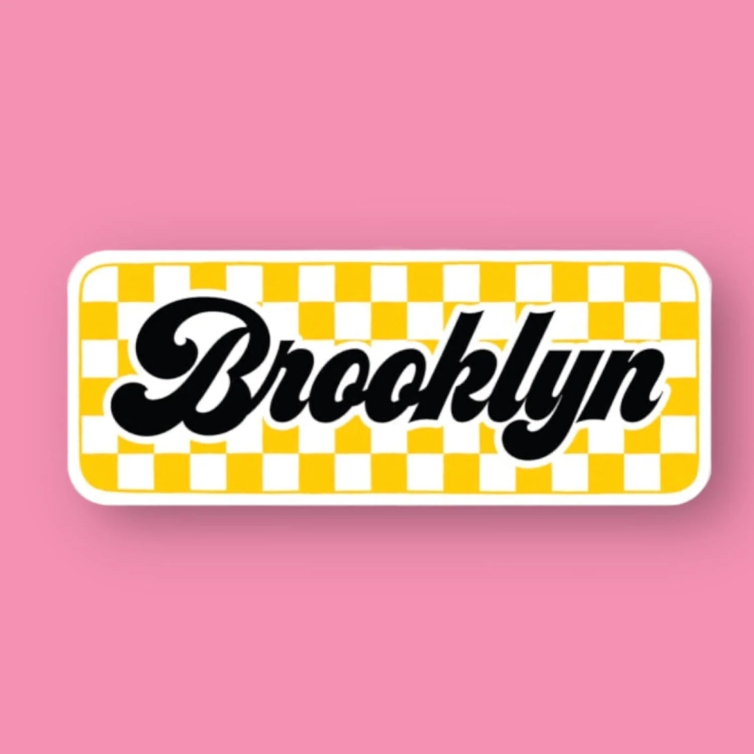 Brooklyn Checkered Sticker - Image 3