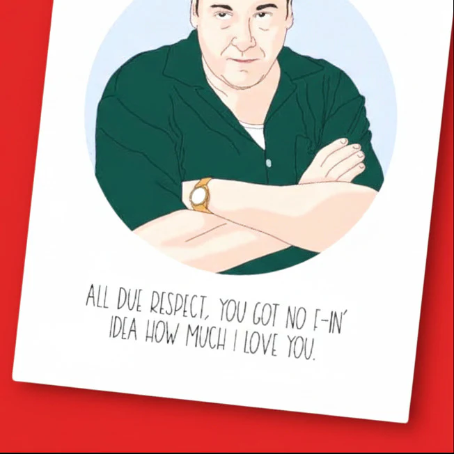 Tony All Due Respect Greeting Card - Image 2